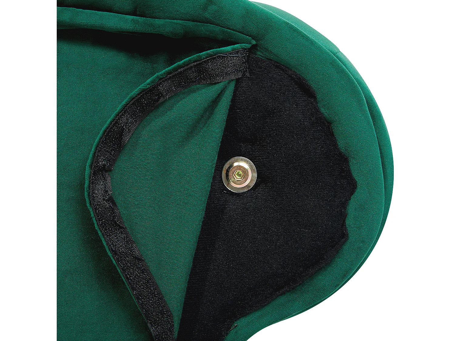 Chaise longue côté gauche NIMES Velours Vert foncé