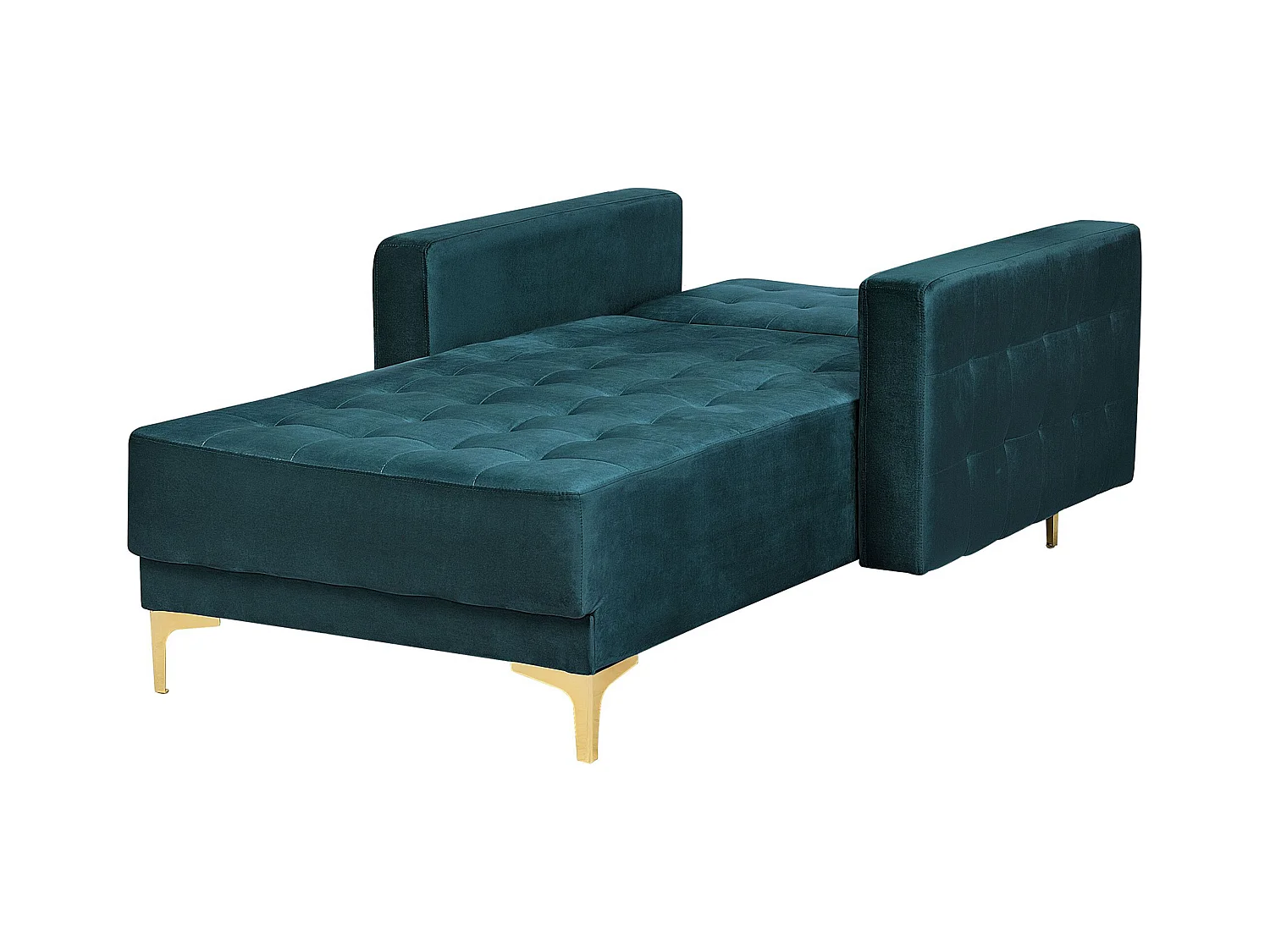 Chaise longue ABERDEEN Velours Bleu paon