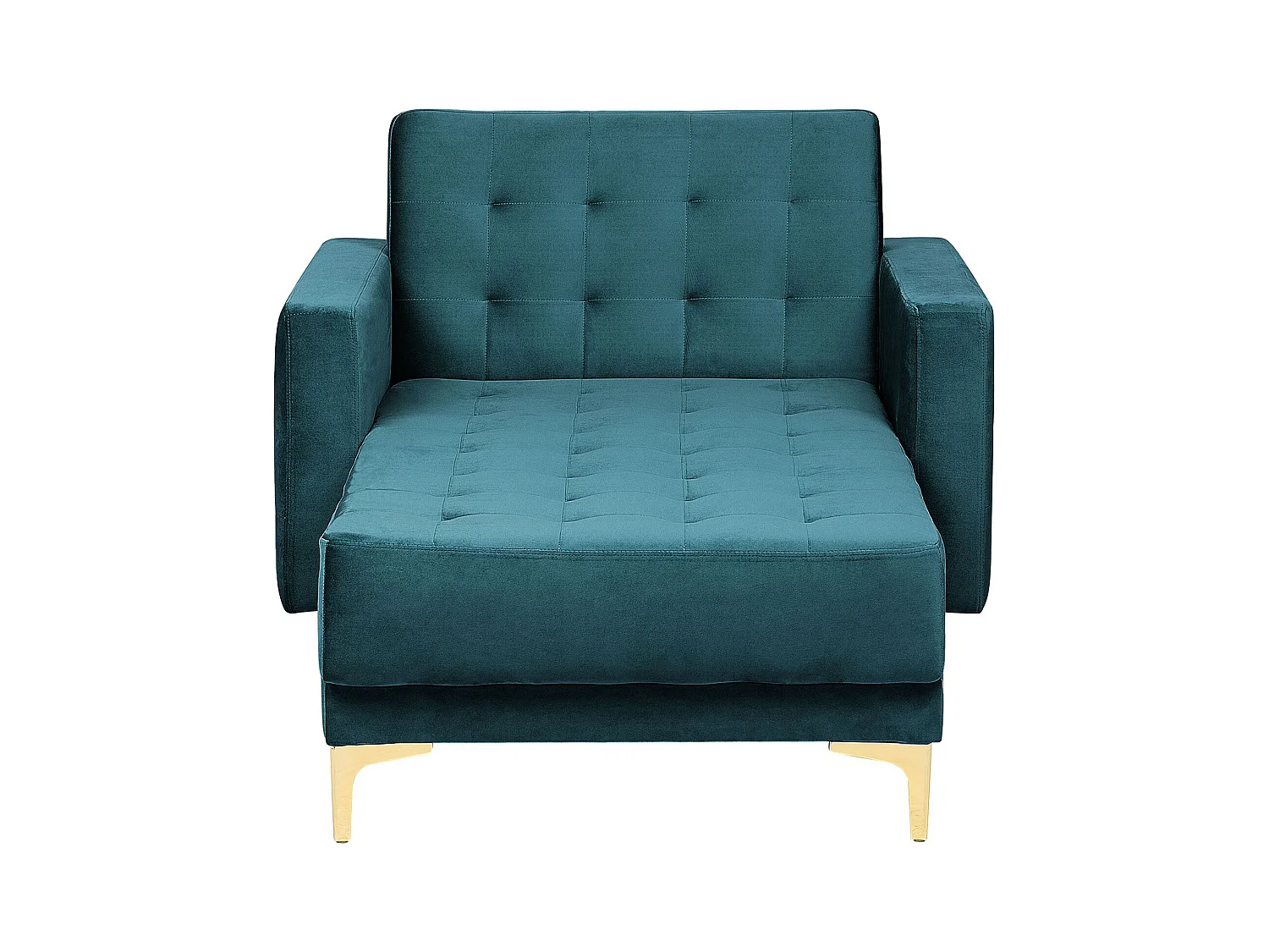 Chaise longue ABERDEEN Velours Bleu paon
