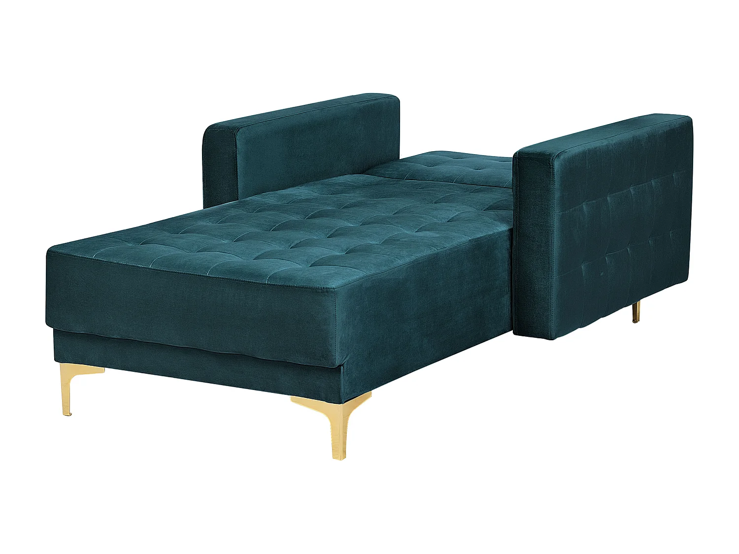 Chaise longue ABERDEEN Velours Bleu paon