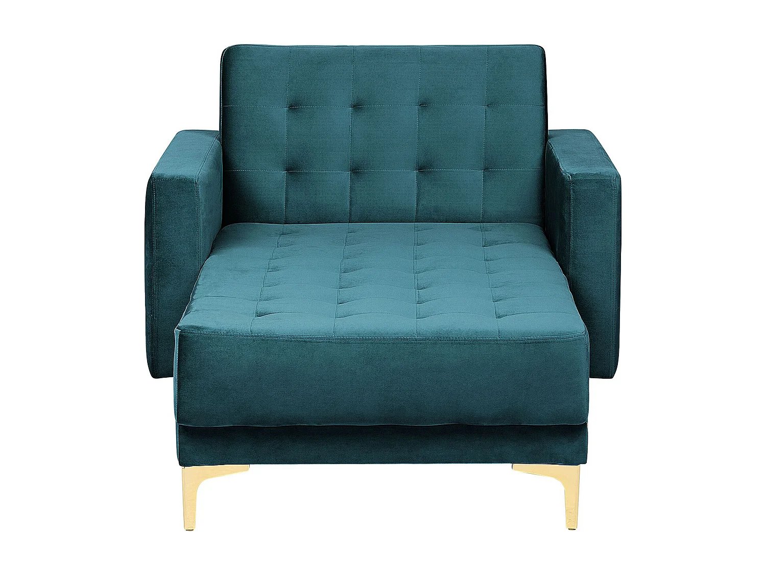 Chaise longue ABERDEEN Velours Bleu paon