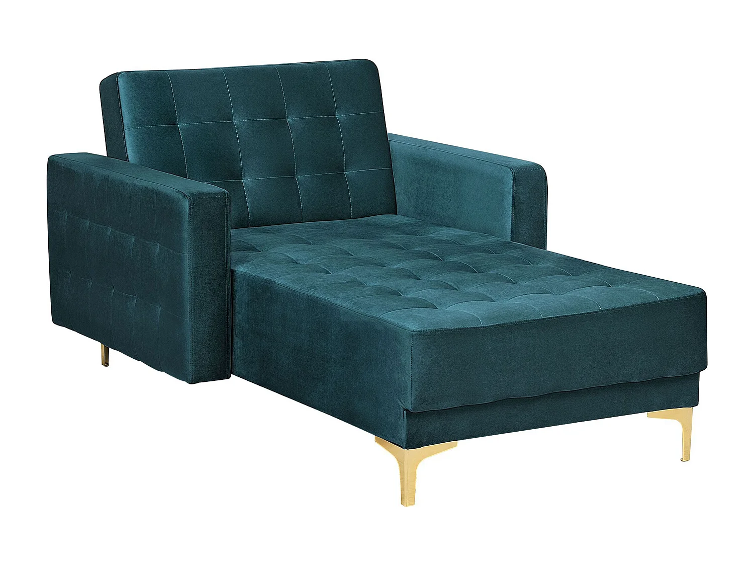 Chaise longue ABERDEEN Terciopelo Verde azulado