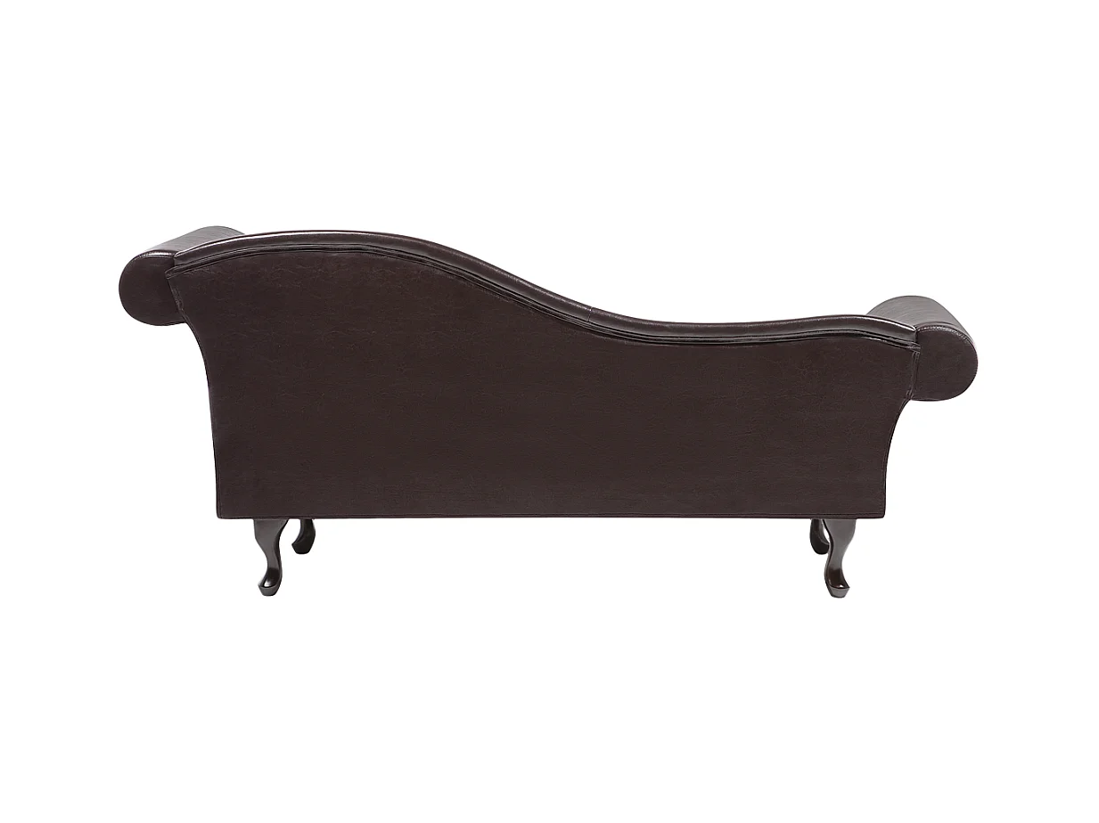Méridienne Chesterfield marron côté droit LATTES