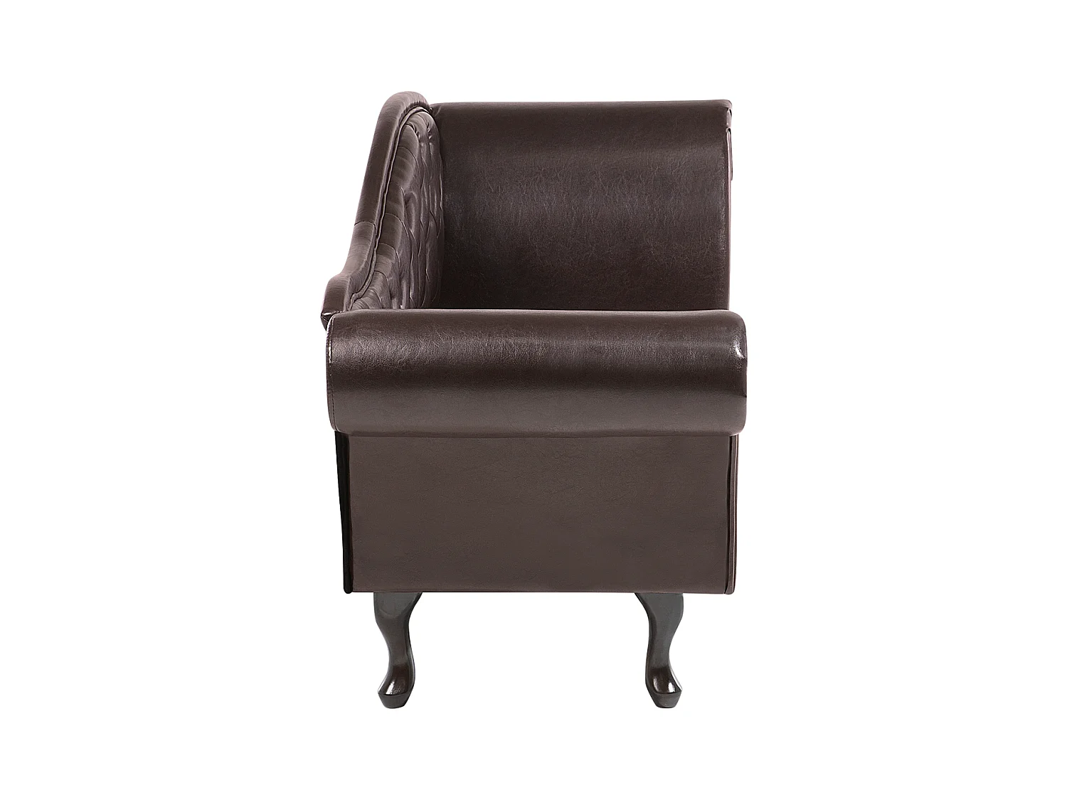 Méridienne Chesterfield marron côté droit LATTES