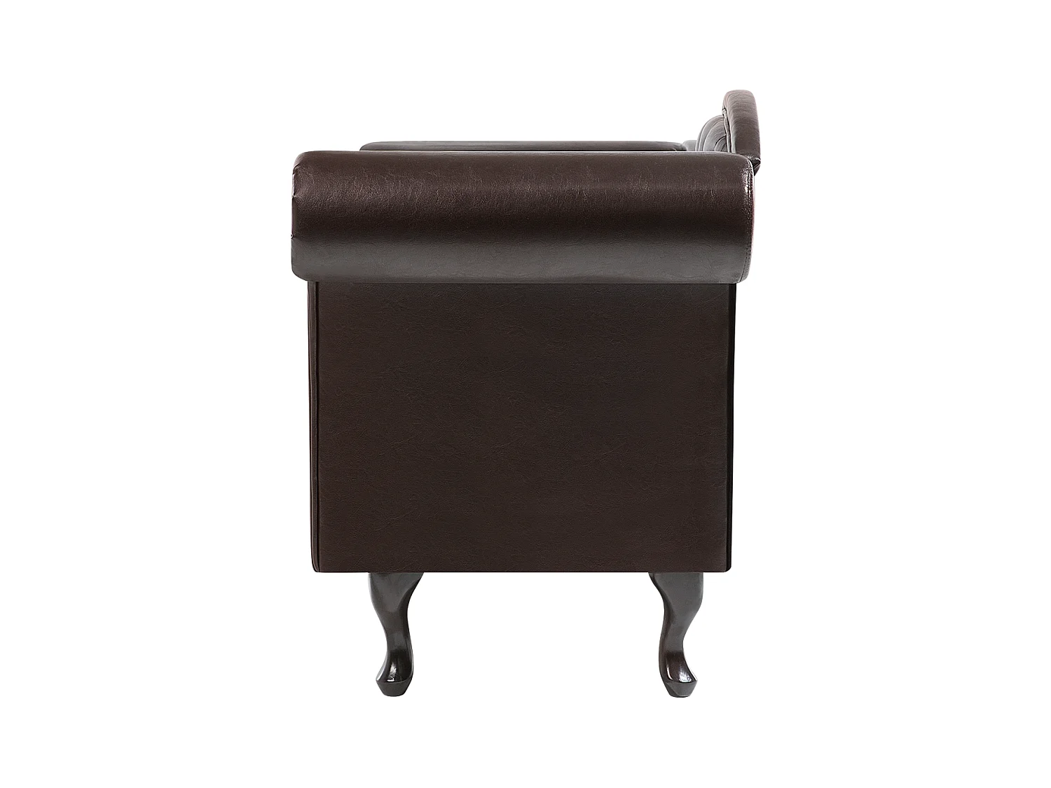 Méridienne Chesterfield marron côté droit LATTES