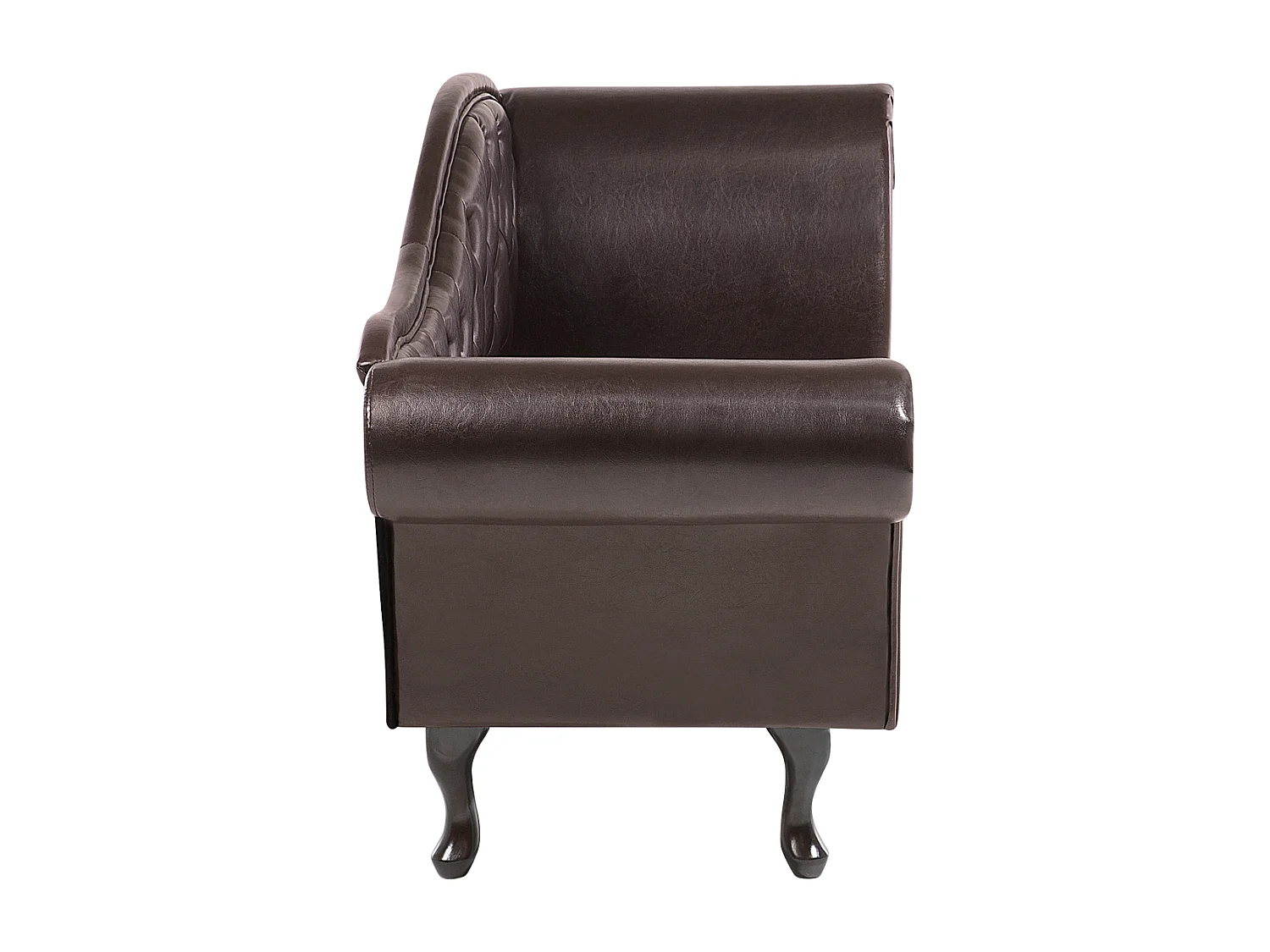 Méridienne Chesterfield marron côté droit LATTES