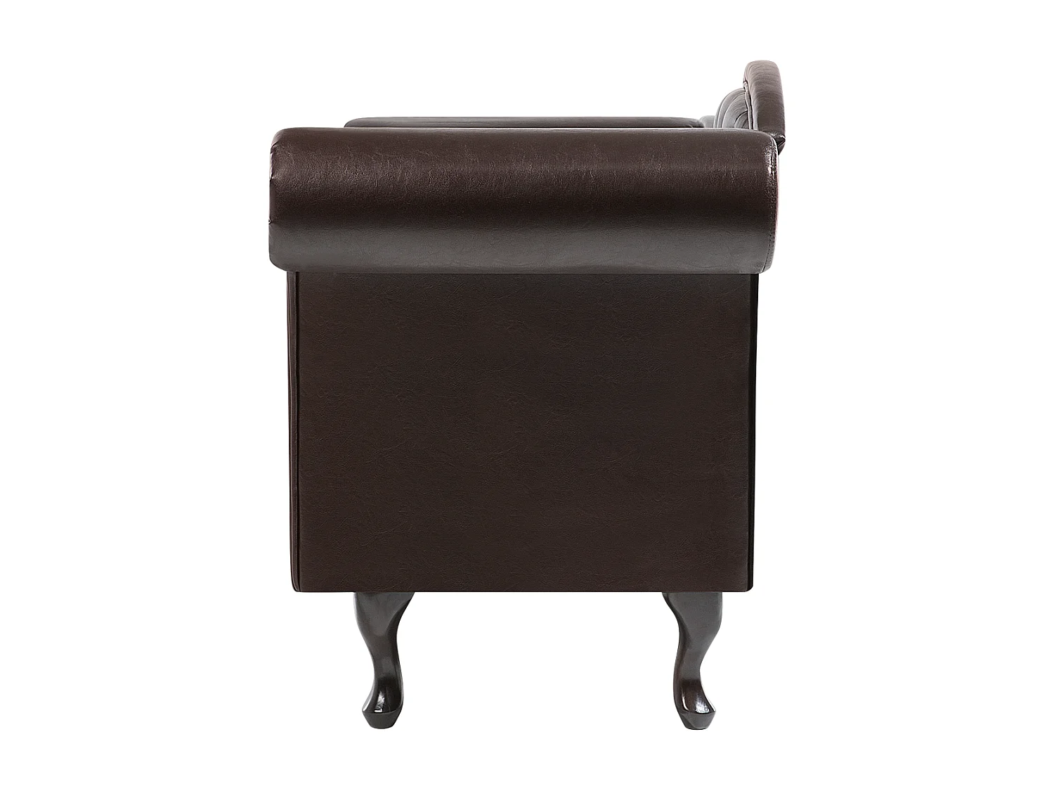 Méridienne Chesterfield marron côté droit LATTES