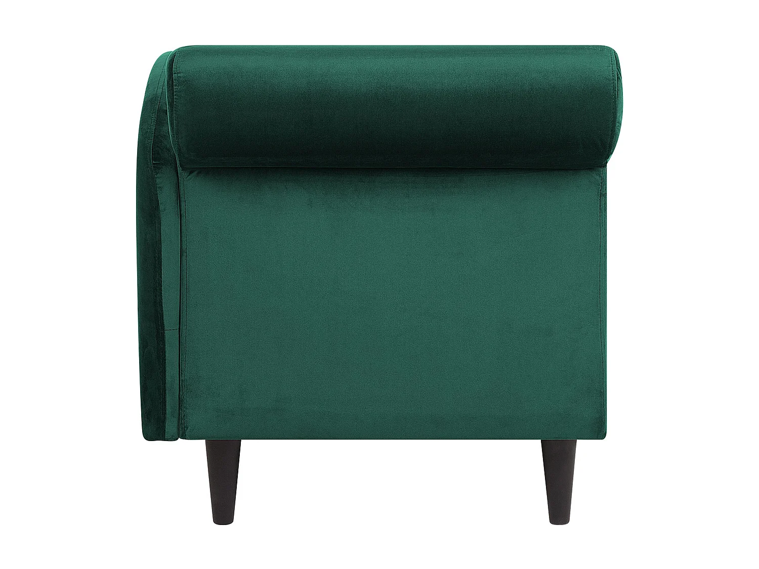 Moderne Chaiselongue mit angenehmer Polsterung aus Samtstoff in Smaragdgrün Luiro