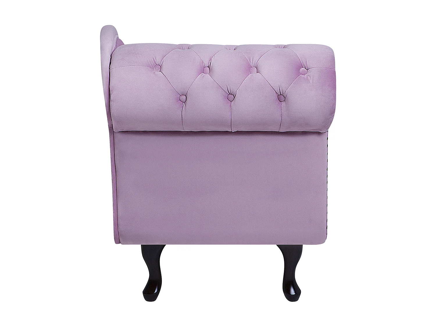 Chaise longue à esquerda NIMES Veludo Violeta claro