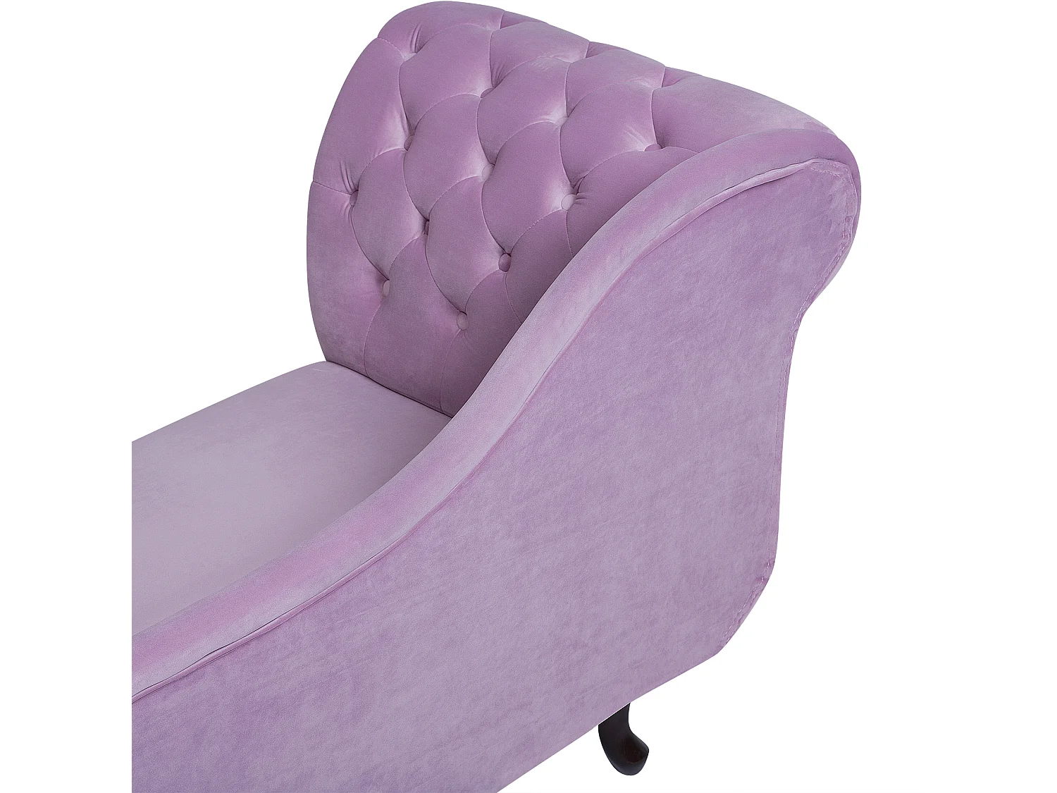 Chaise longue à esquerda NIMES Veludo Violeta claro