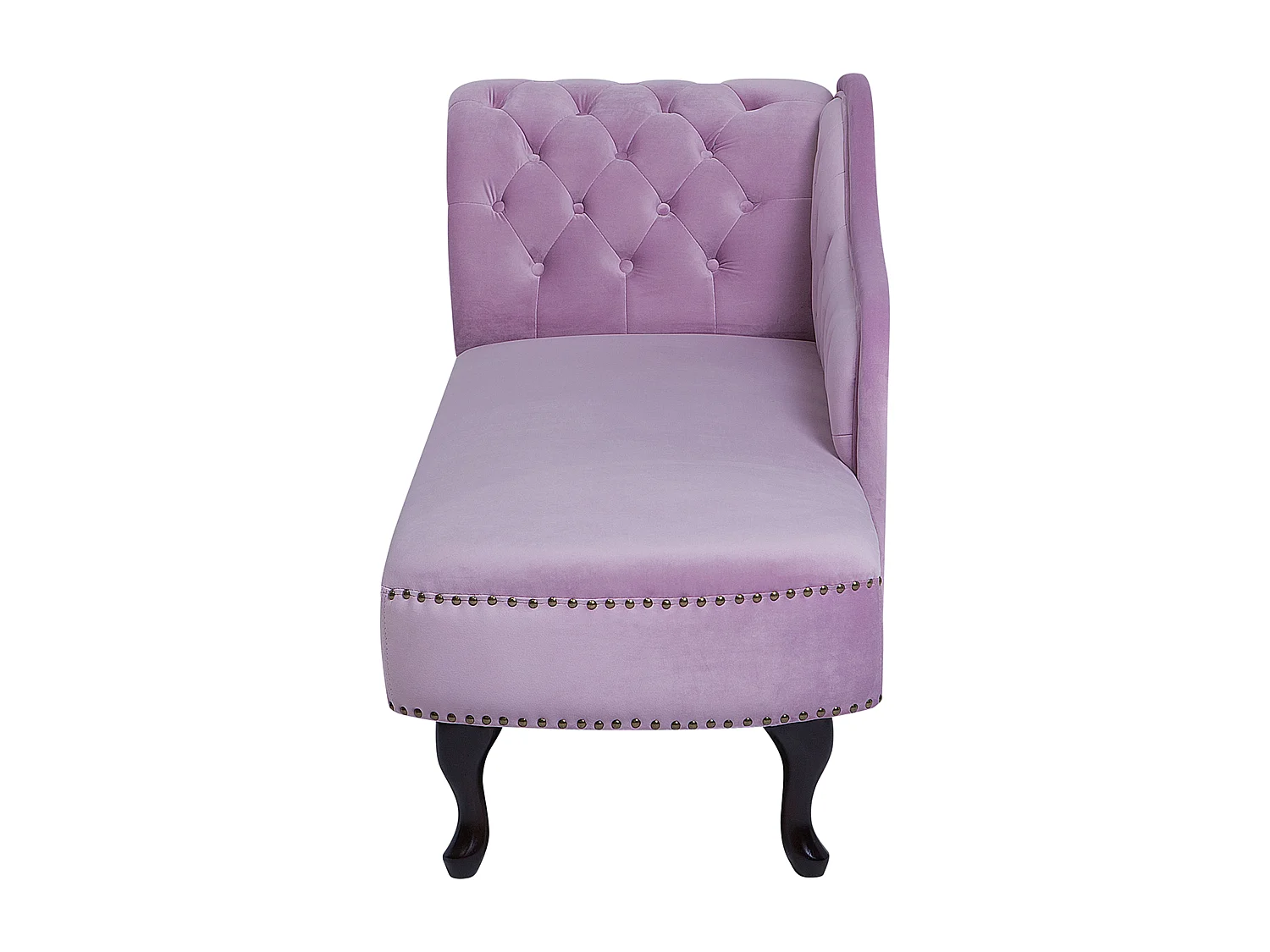 Linkszijdige chaise longue NIMES Fluweel Lichtviolet