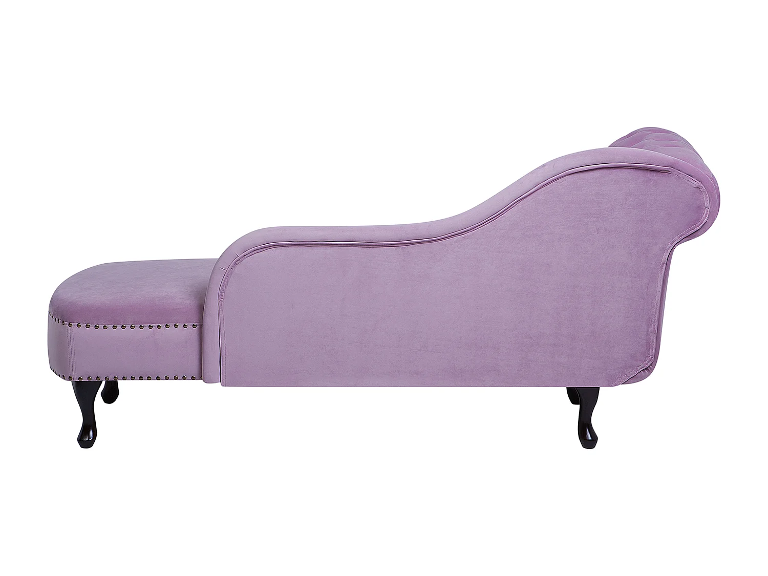Linkszijdige chaise longue NIMES Fluweel Lichtviolet