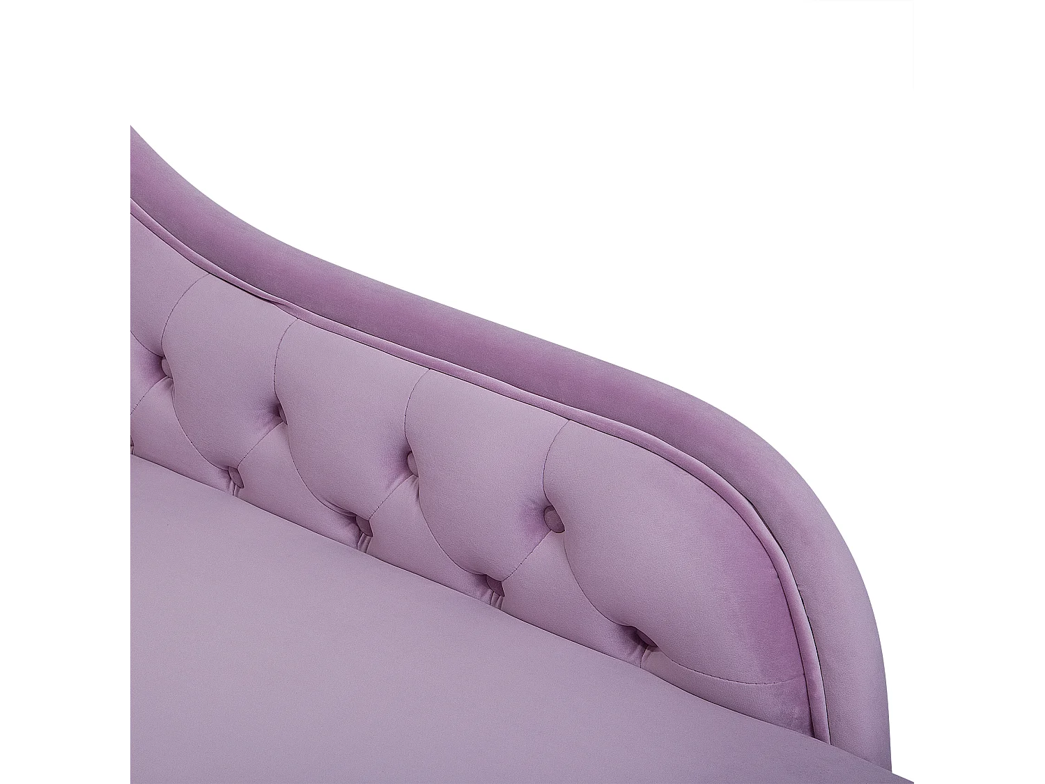 Linkszijdige chaise longue NIMES Fluweel Lichtviolet