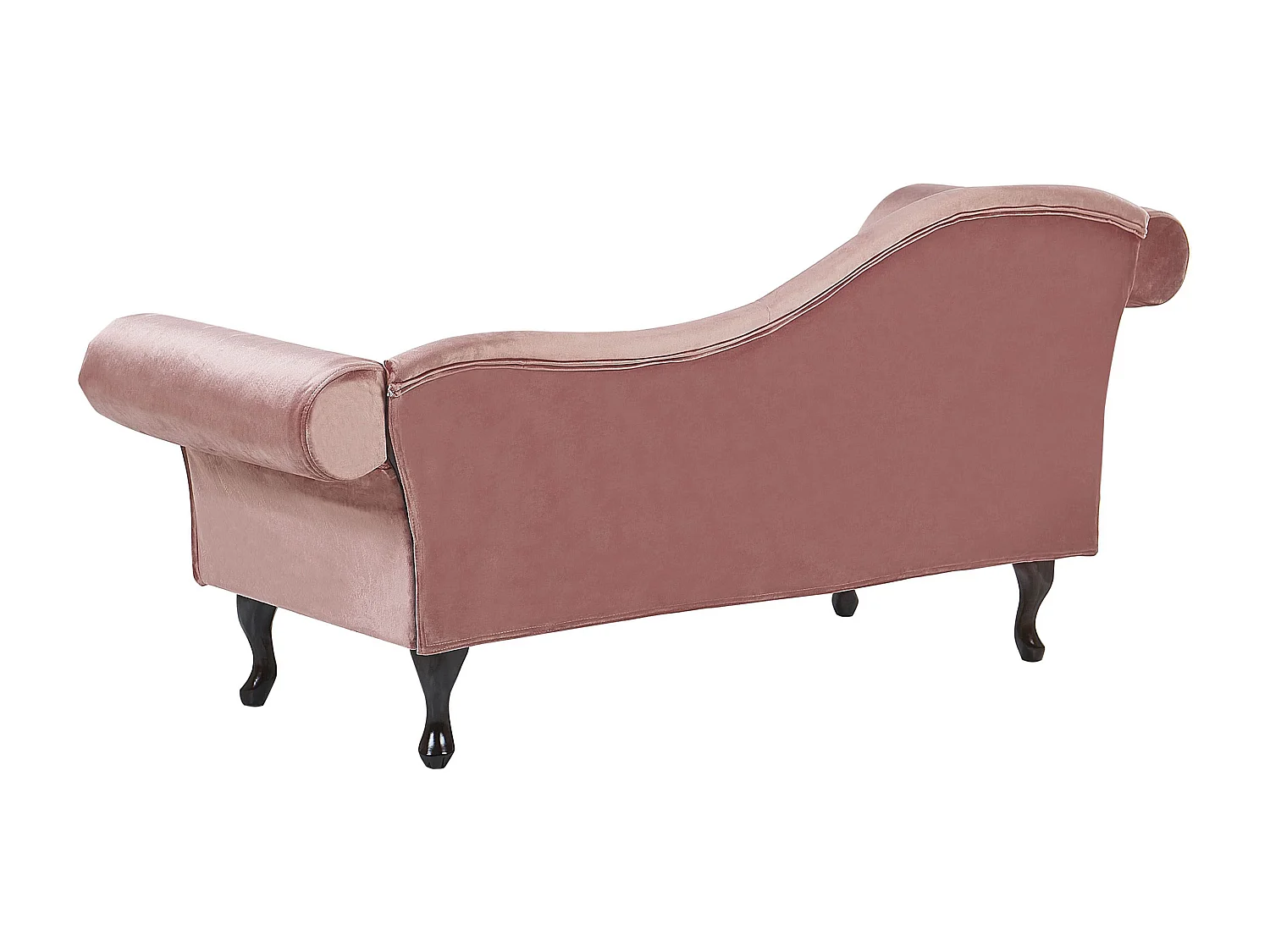Chaise longue côté droite LATTES Velours Rose
