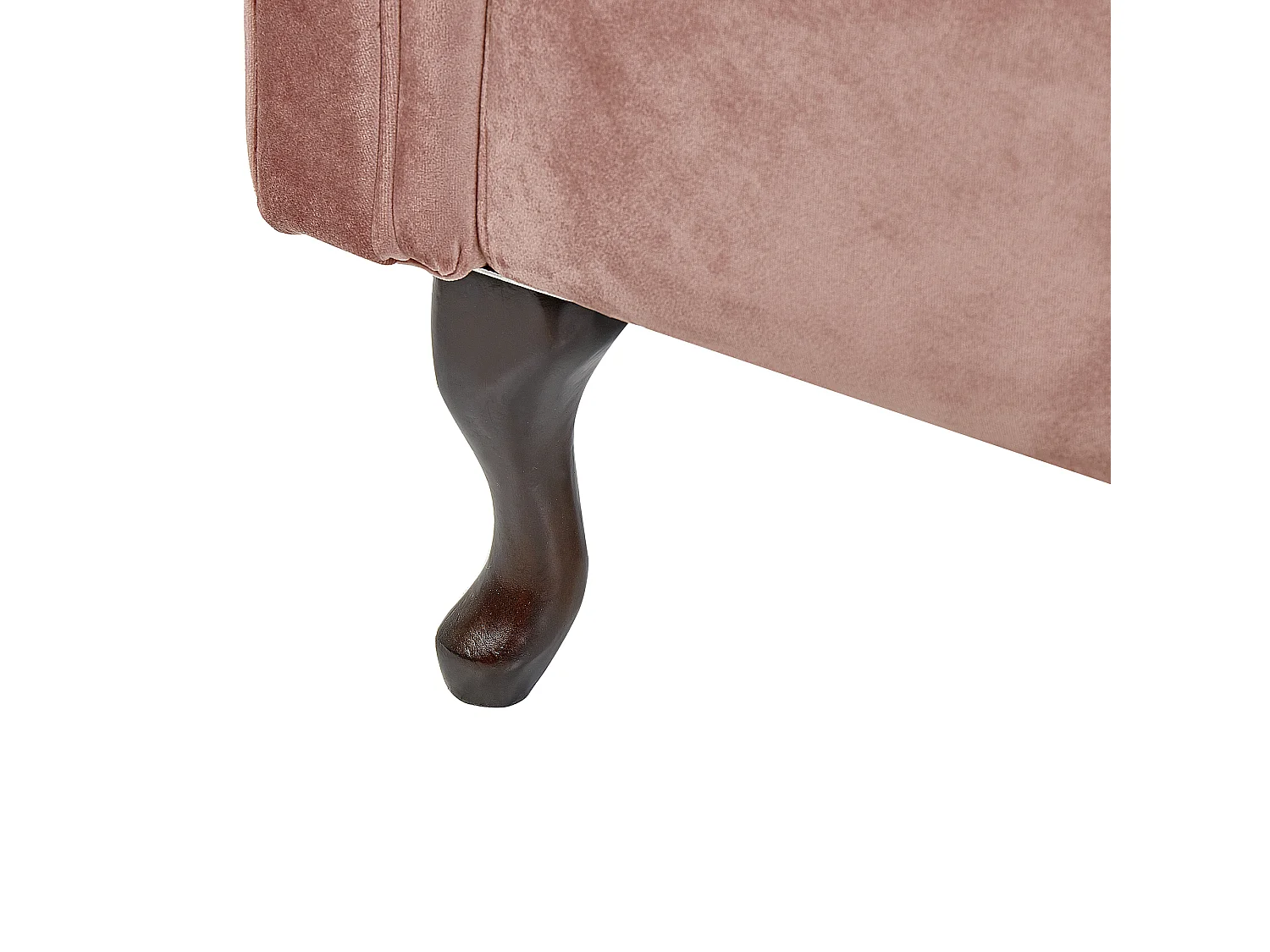 Chaise longue côté droite LATTES Velours Rose