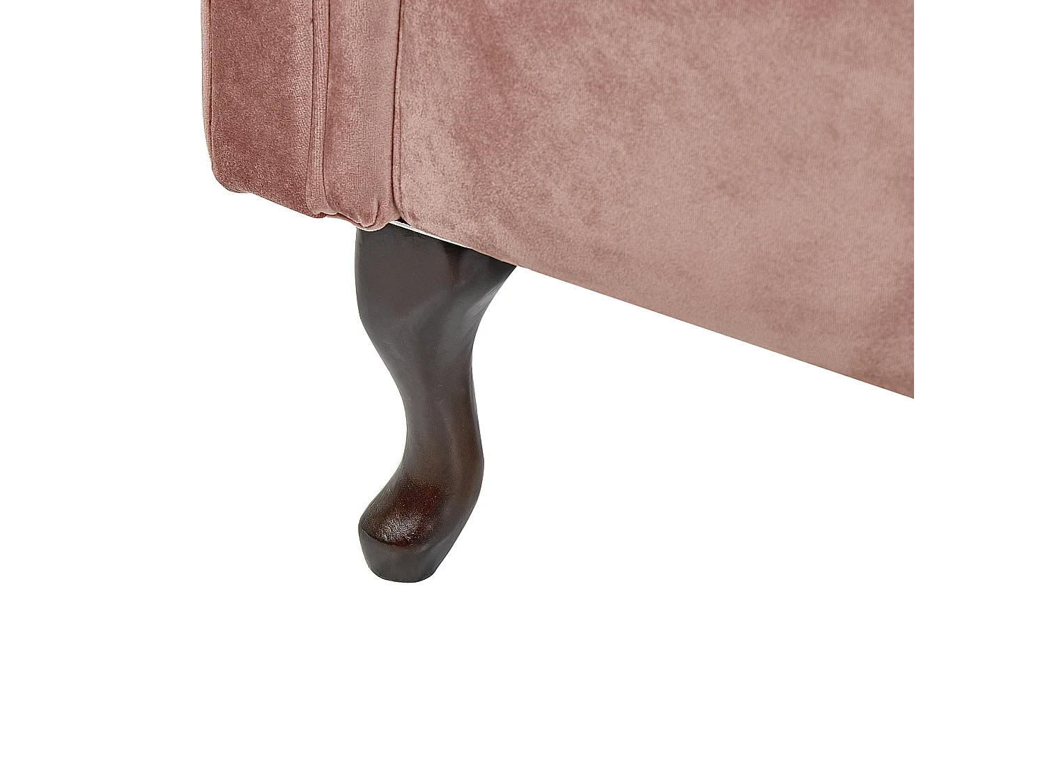 Linkszijdige chaise longue LATTES Fluweel Roze