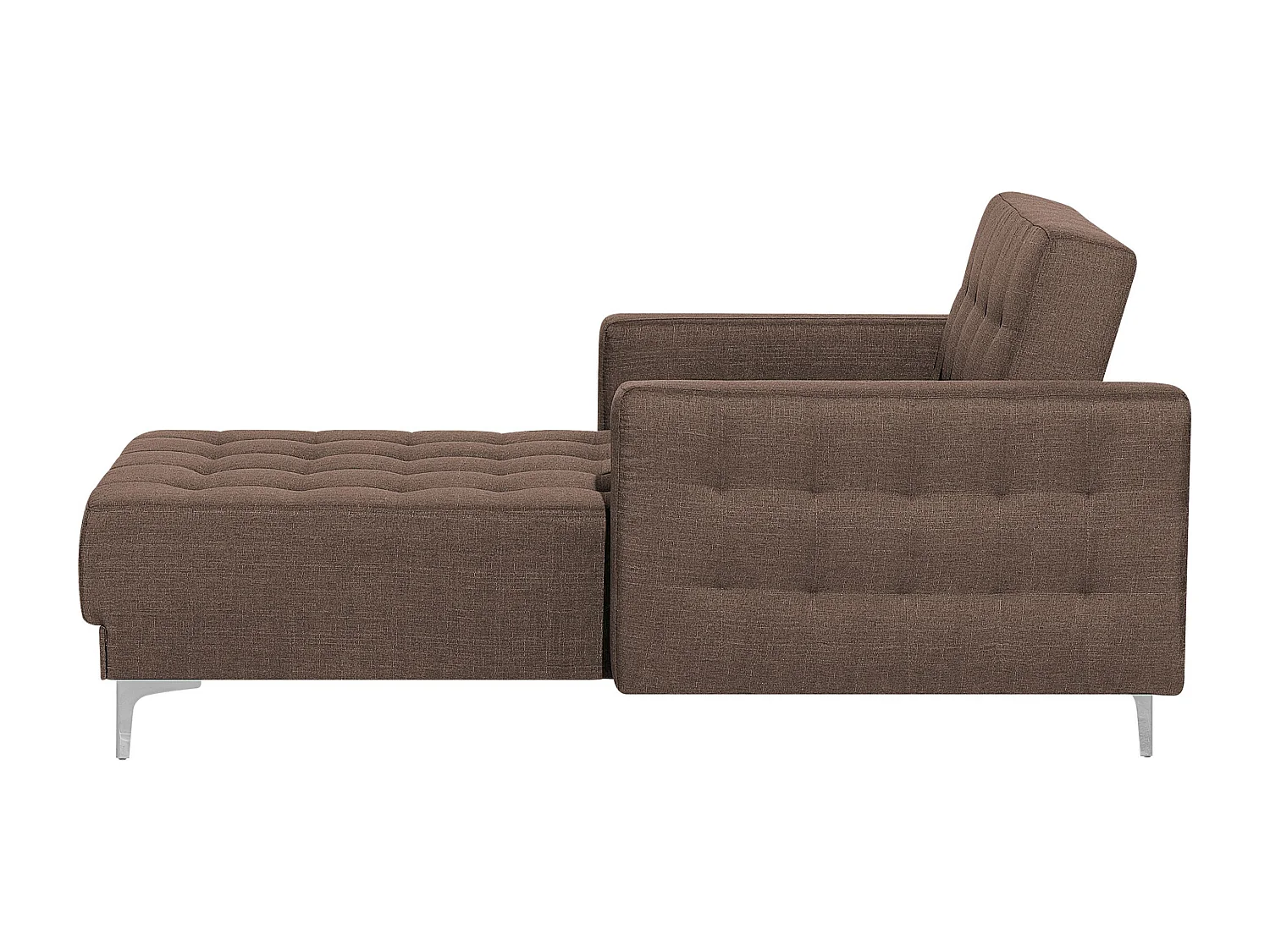 Chaise longue ABERDEEN Stof Donkerbruin