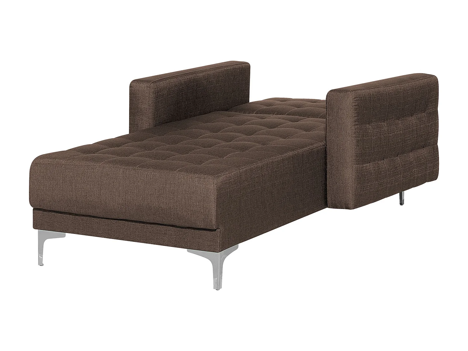 Chaise longue ABERDEEN Stof Donkerbruin