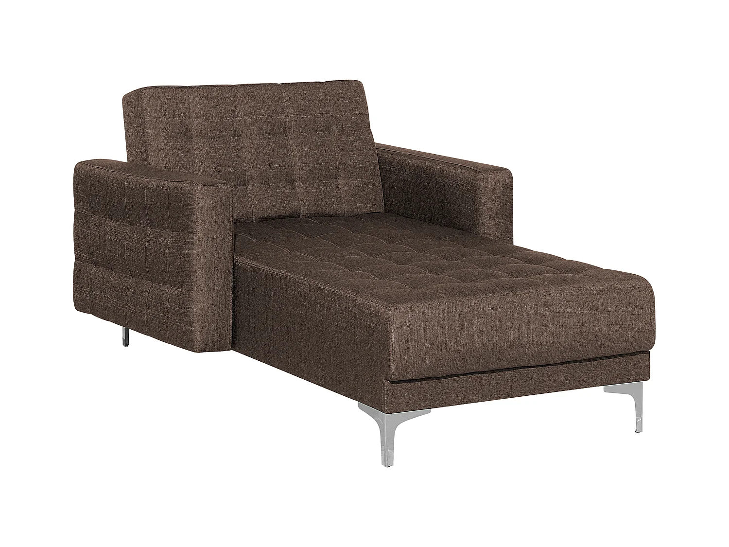 Chaise longue ABERDEEN Tissu Marron foncé
