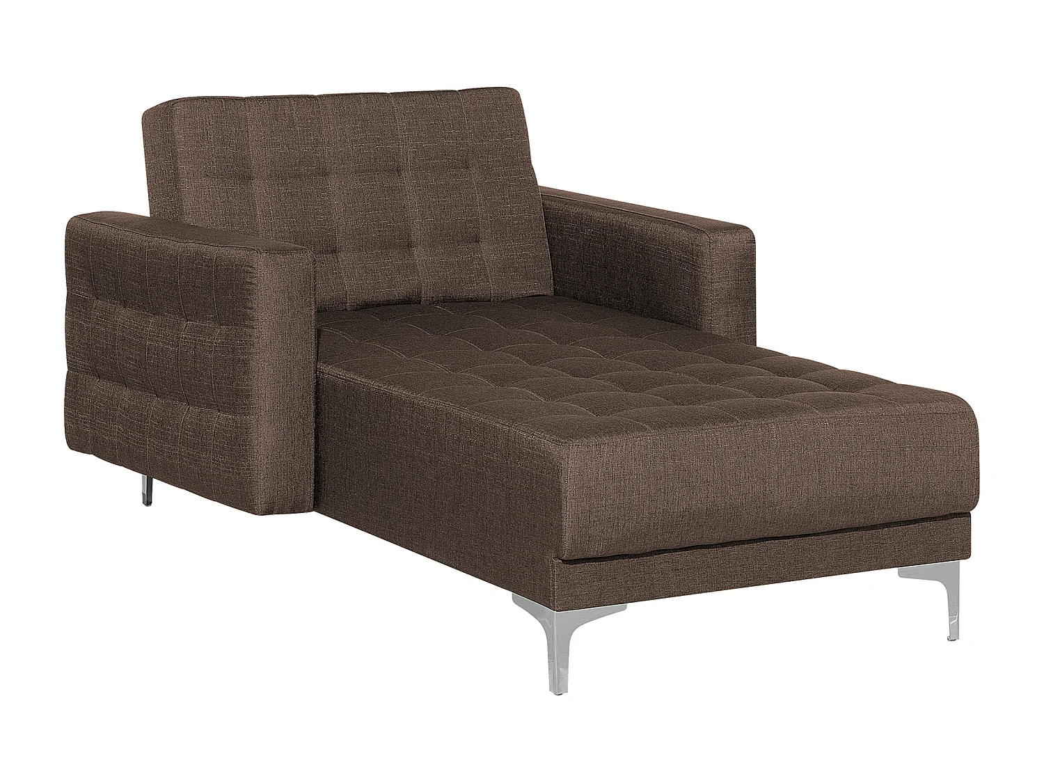 Chaise longue ABERDEEN Tissu Marron foncé