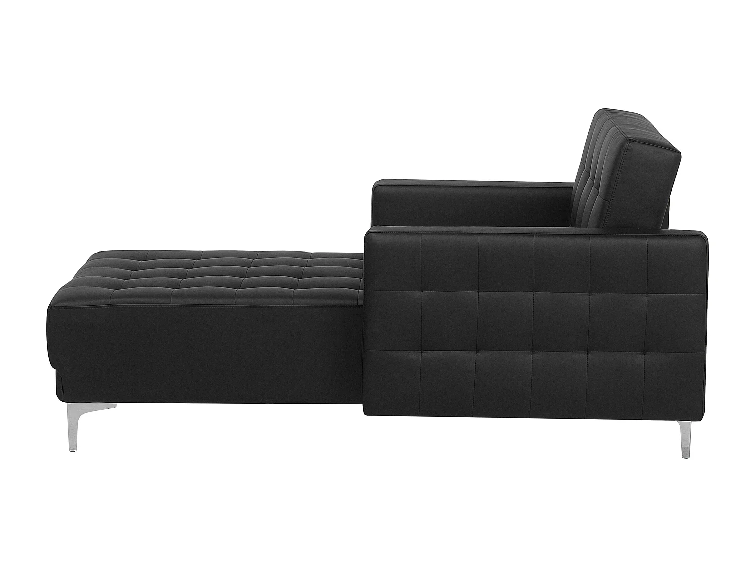 Chaise longue ABERDEEN Kunstleer Zwart