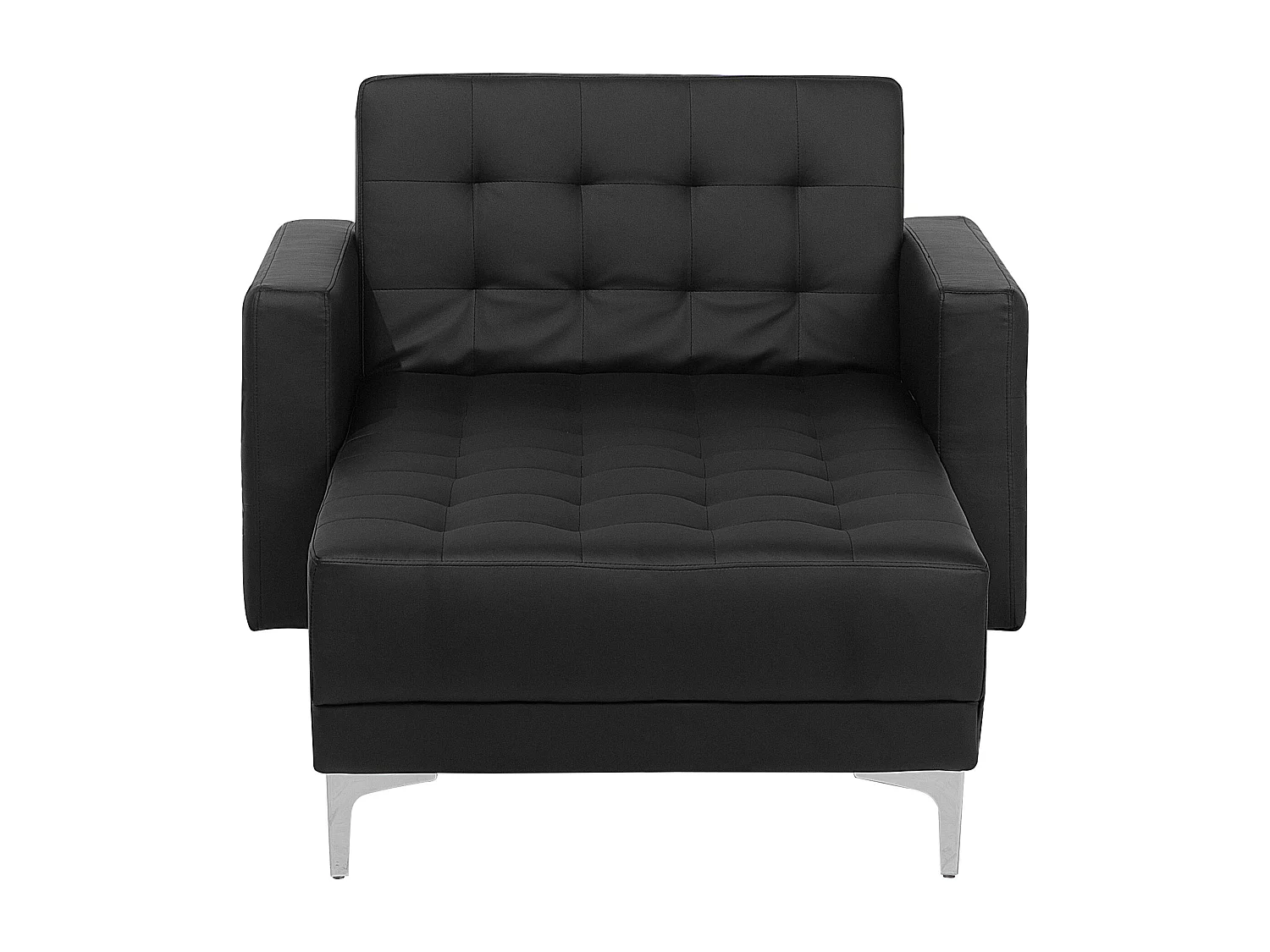 Chaise longue ABERDEEN Kunstleer Zwart