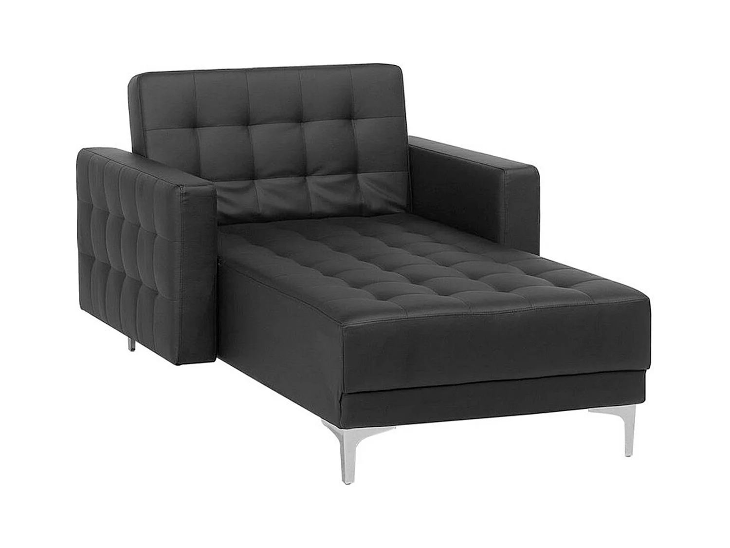 Chaise longue ABERDEEN Cuir PU Noir