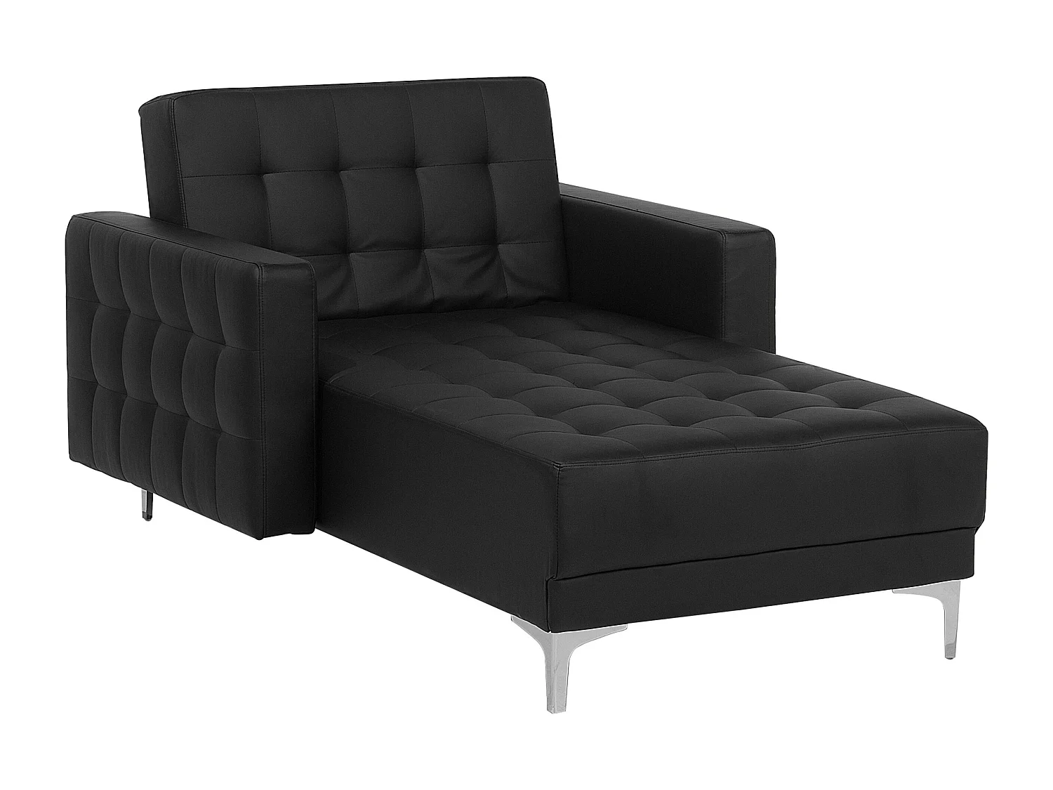 Chaise longue ABERDEEN Cuir PU Noir
