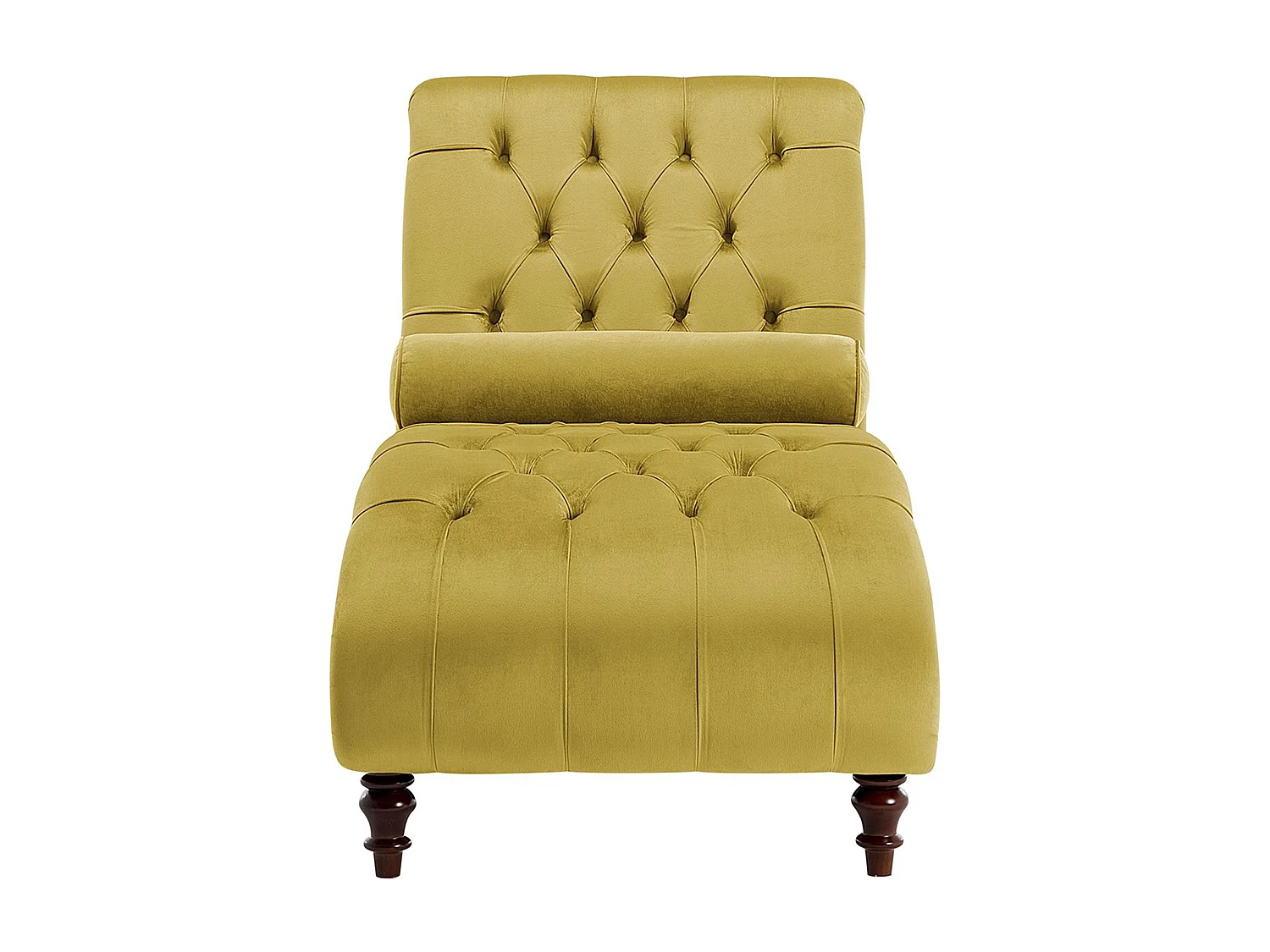 Chaise longue MURET Velours Moutarde