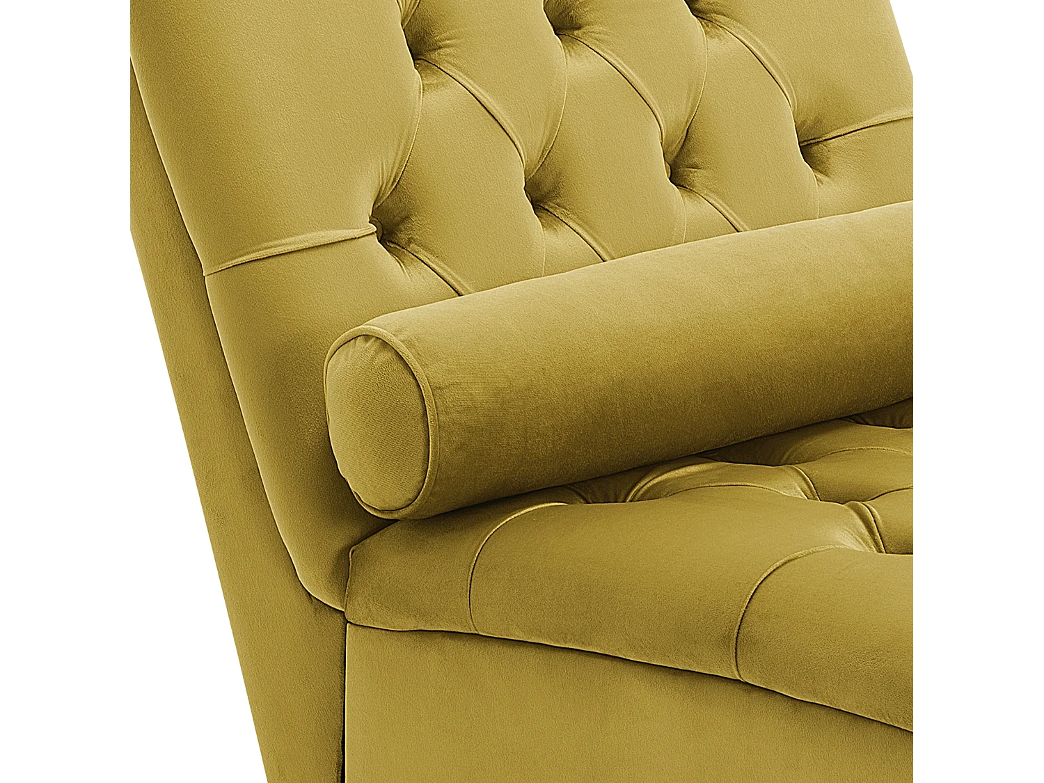 Chaise longue MURET Velours Moutarde