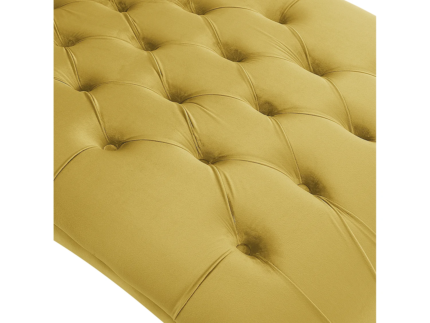 Chaise longue MURET Velours Moutarde