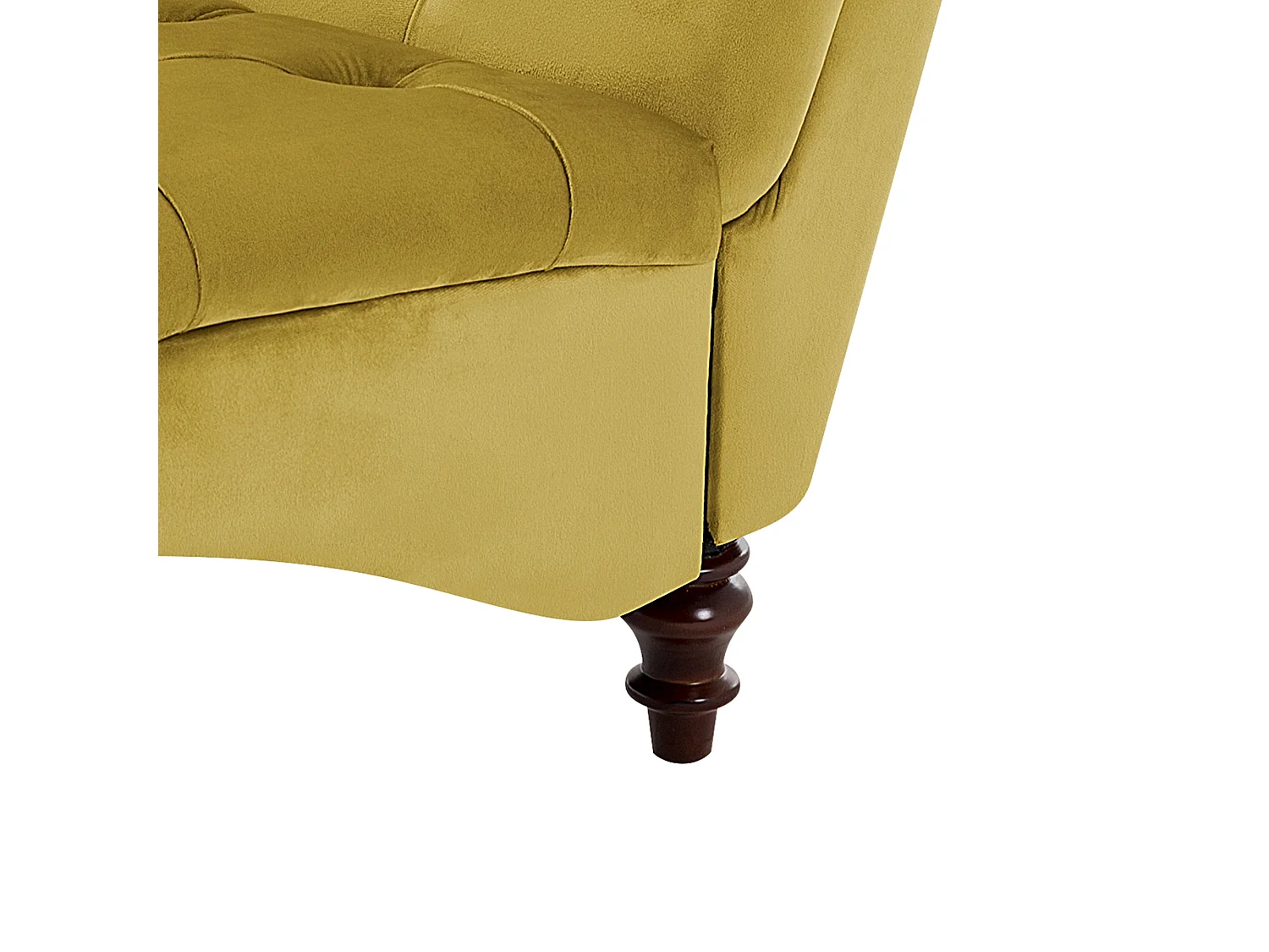 Chaise longue MURET Velours Moutarde