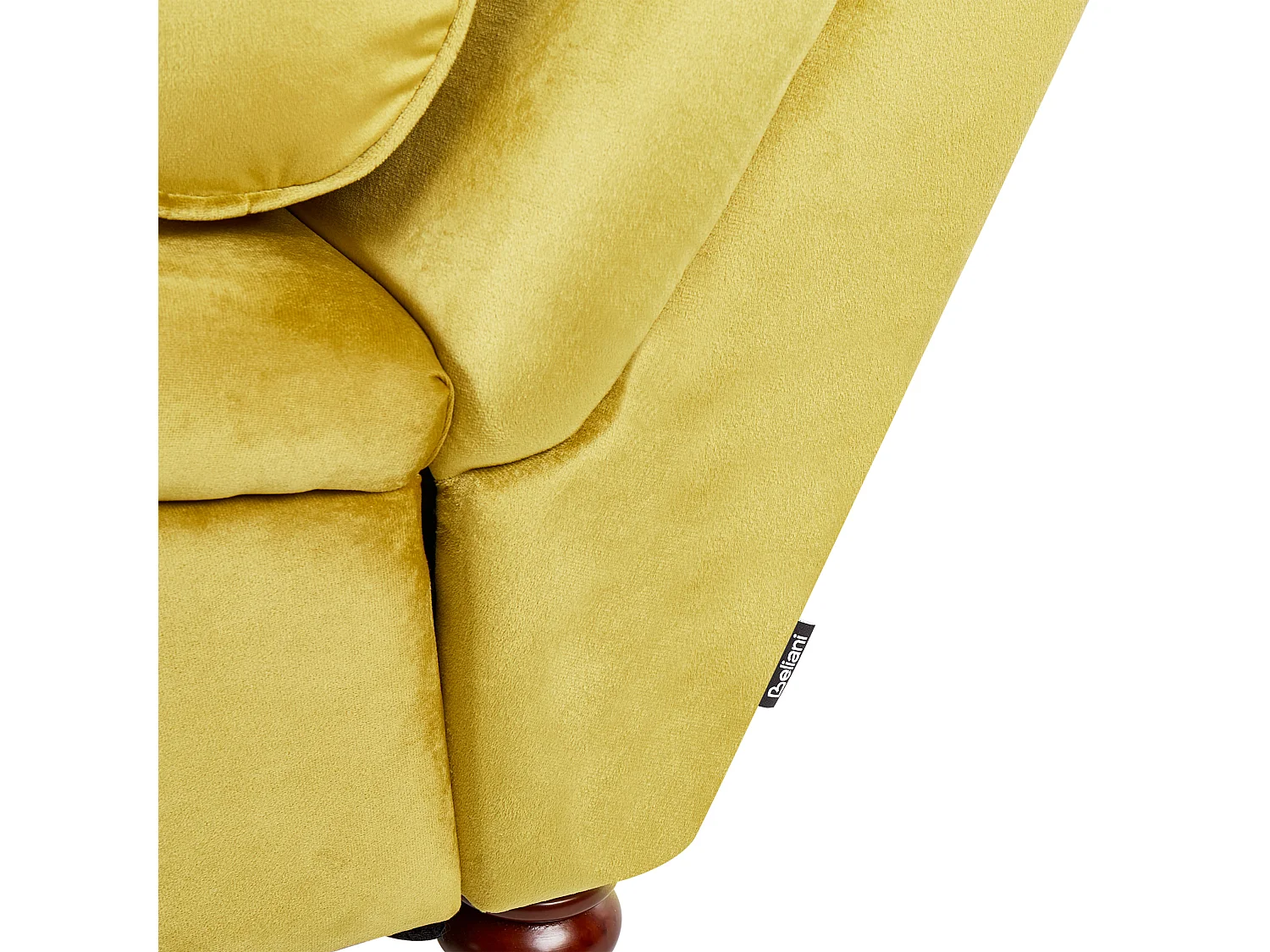 Chaise longue MURET Velours Moutarde