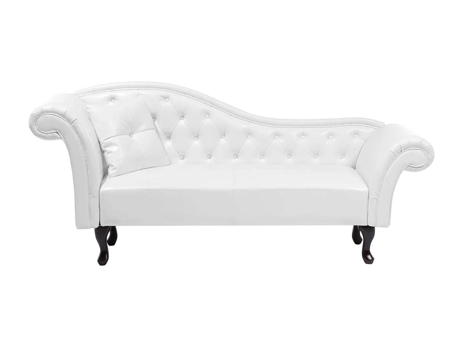 Chaise longue côté droite LATTES Cuir PU Blanc