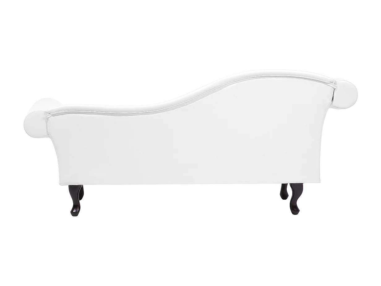 Chaise longue côté droite LATTES Cuir PU Blanc