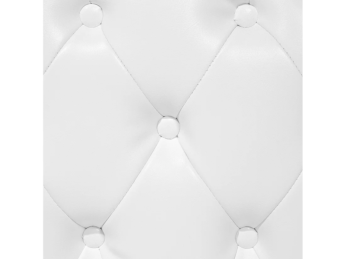 Chaise longue à esquerda LATTES Pele sintética Branco