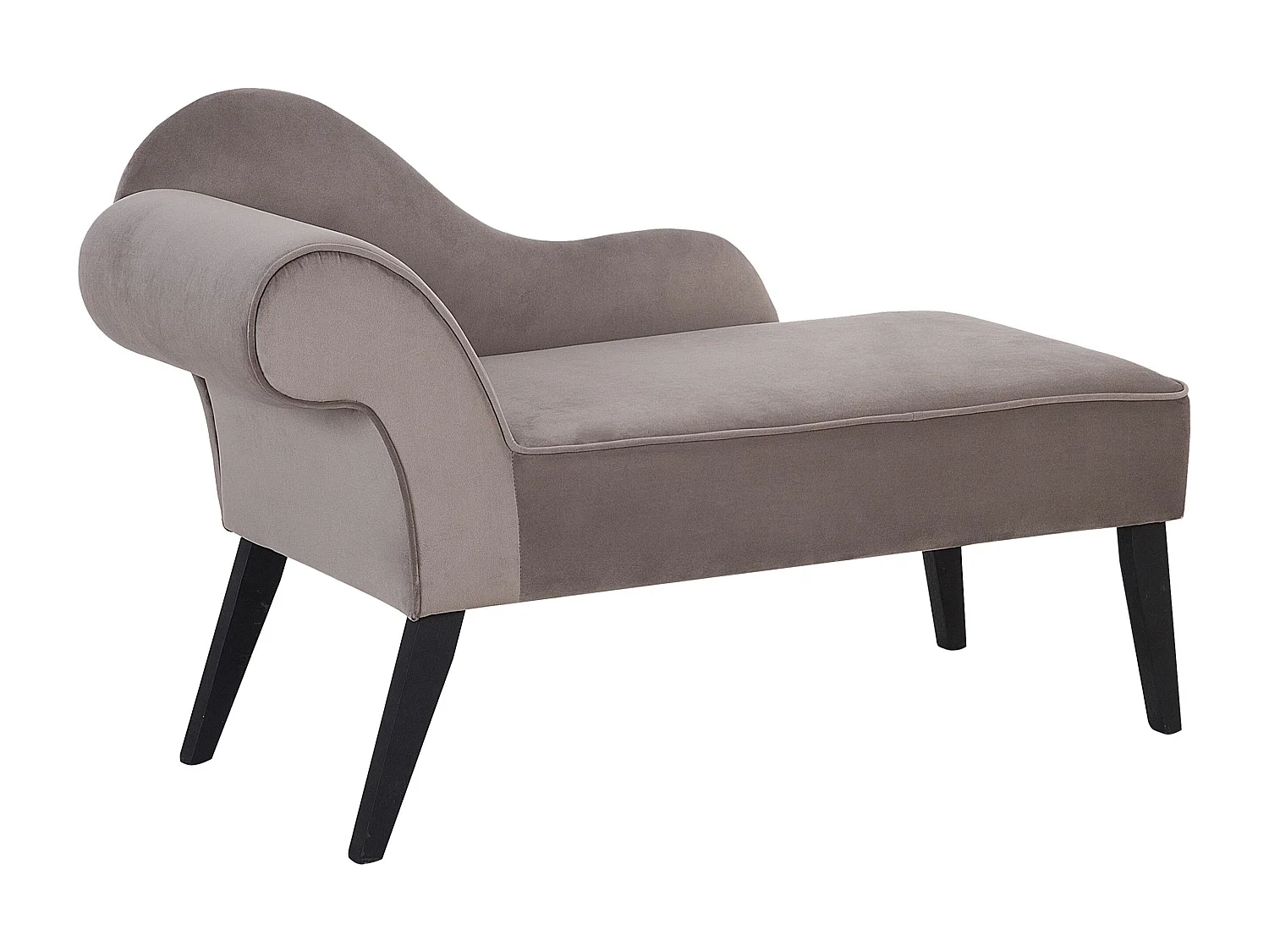 Chaise longue à esquerda BIARRITZ Veludo Taupe