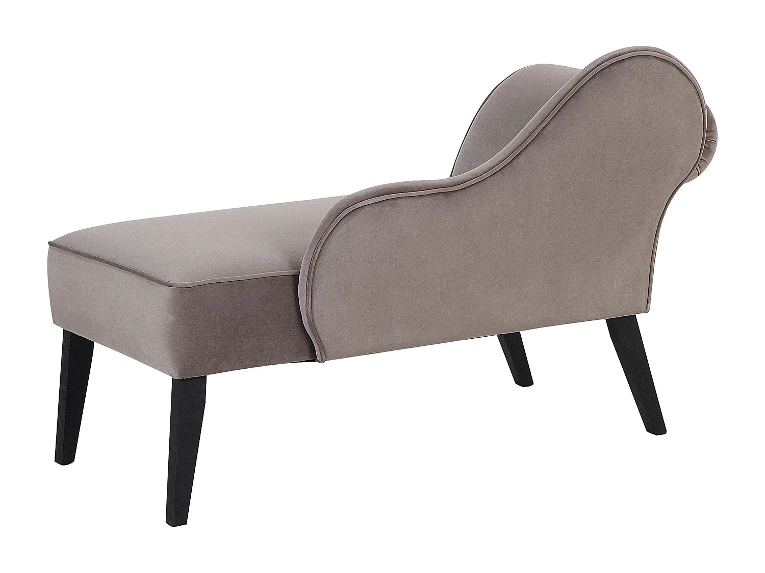 Chaise longue côté gauche BIARRITZ Velours Taupe