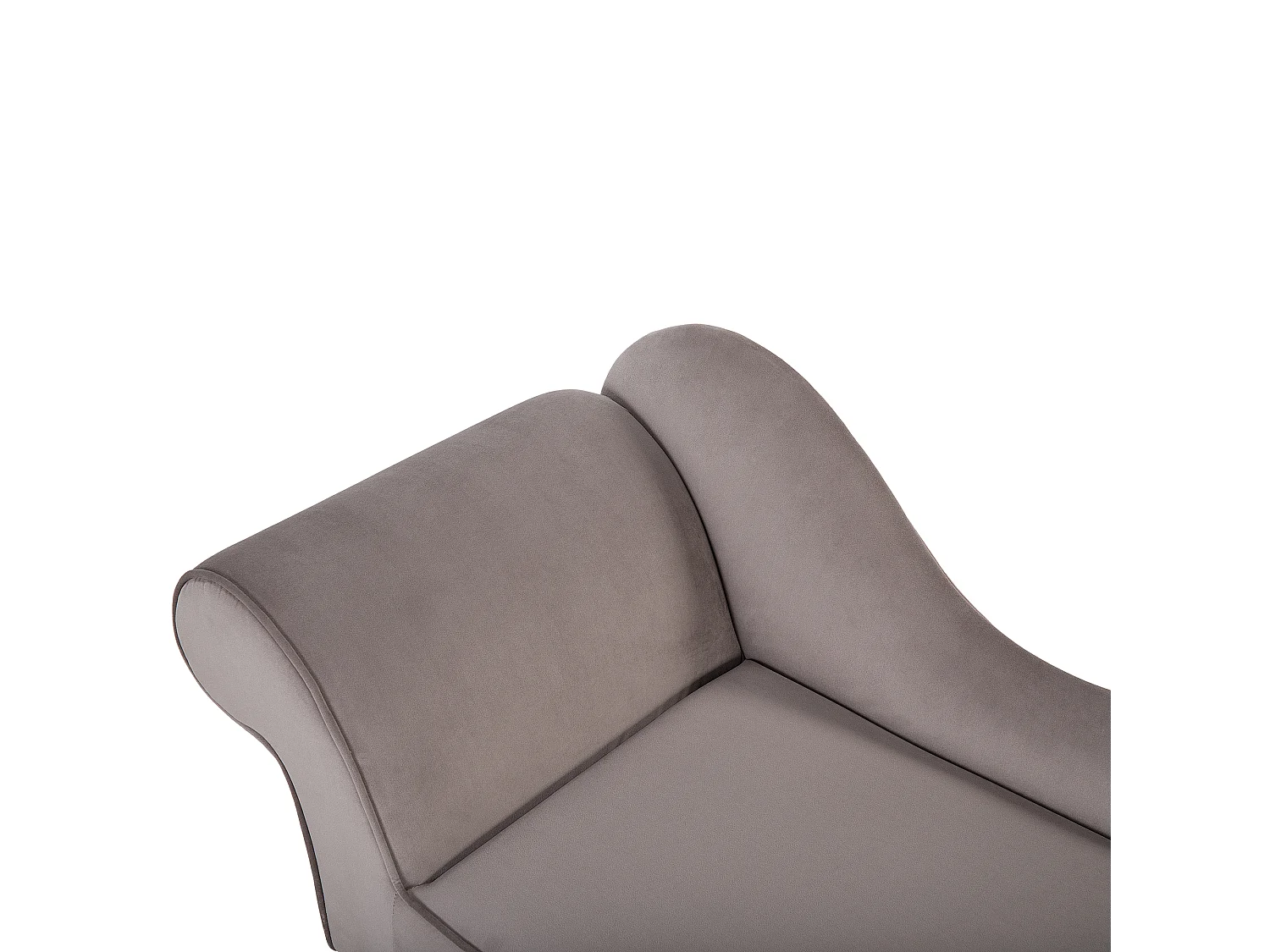 Chaise longue côté gauche BIARRITZ Velours Taupe