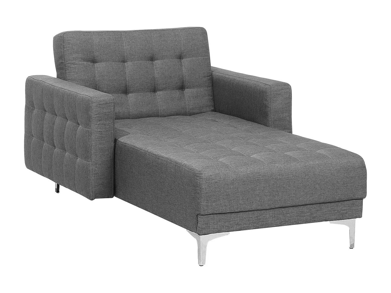 Chaise longue ABERDEEN Tessuto Grigio chiaro