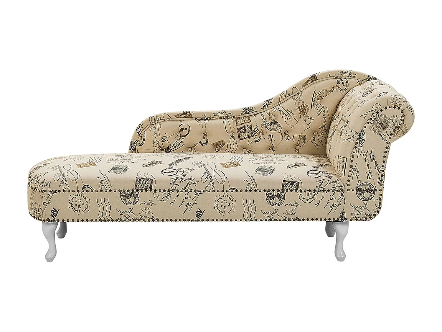 Chaise longue versione destra NIMES Tessuto Beige