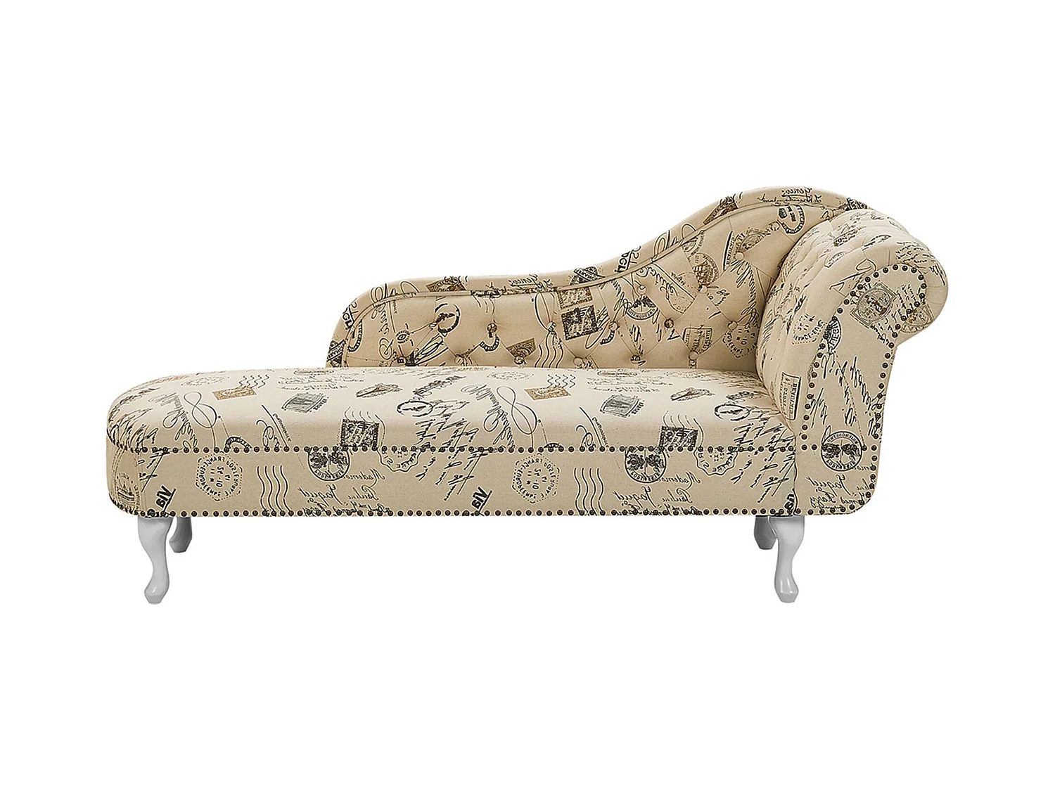 Rechtszijdige chaise longue NIMES Stof Beige