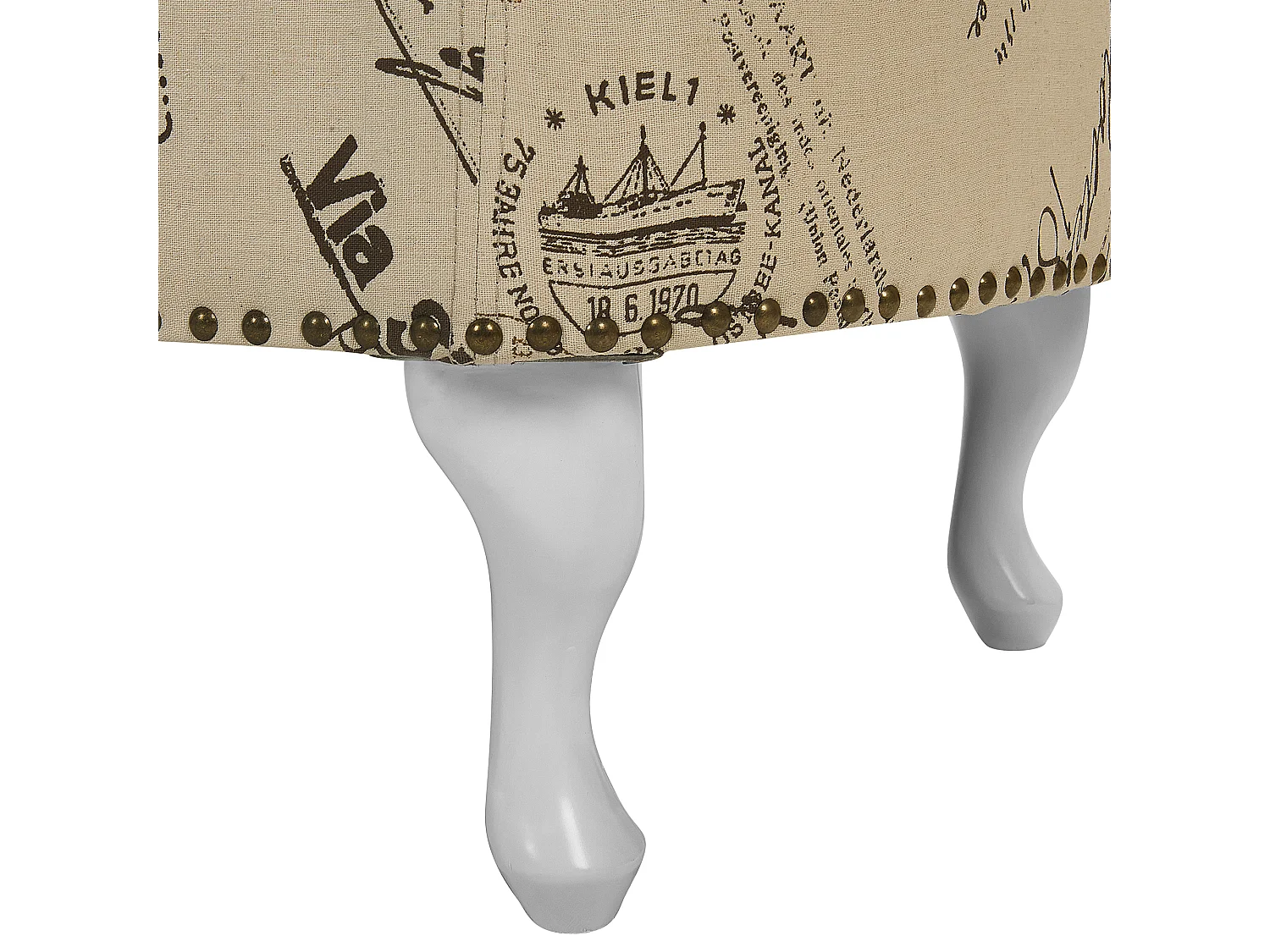 Chaise longue derecho NIMES Tela Beige