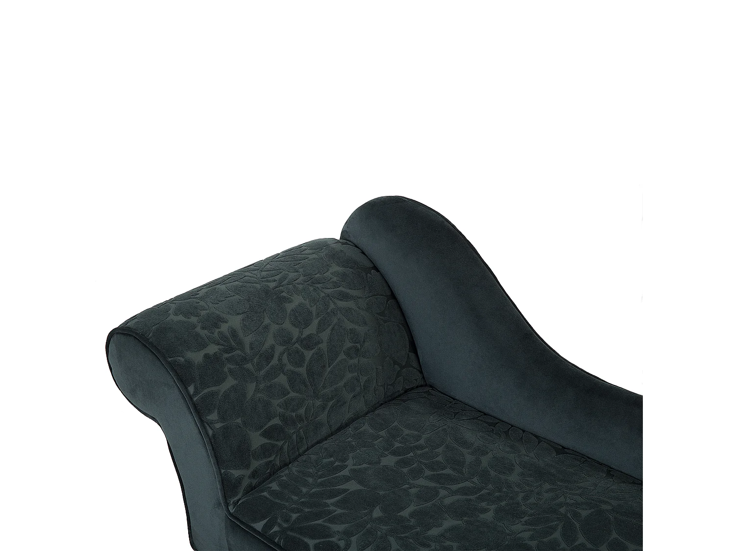 Linkszijdige chaise longue BIARRITZ Fluweel Donkergroen