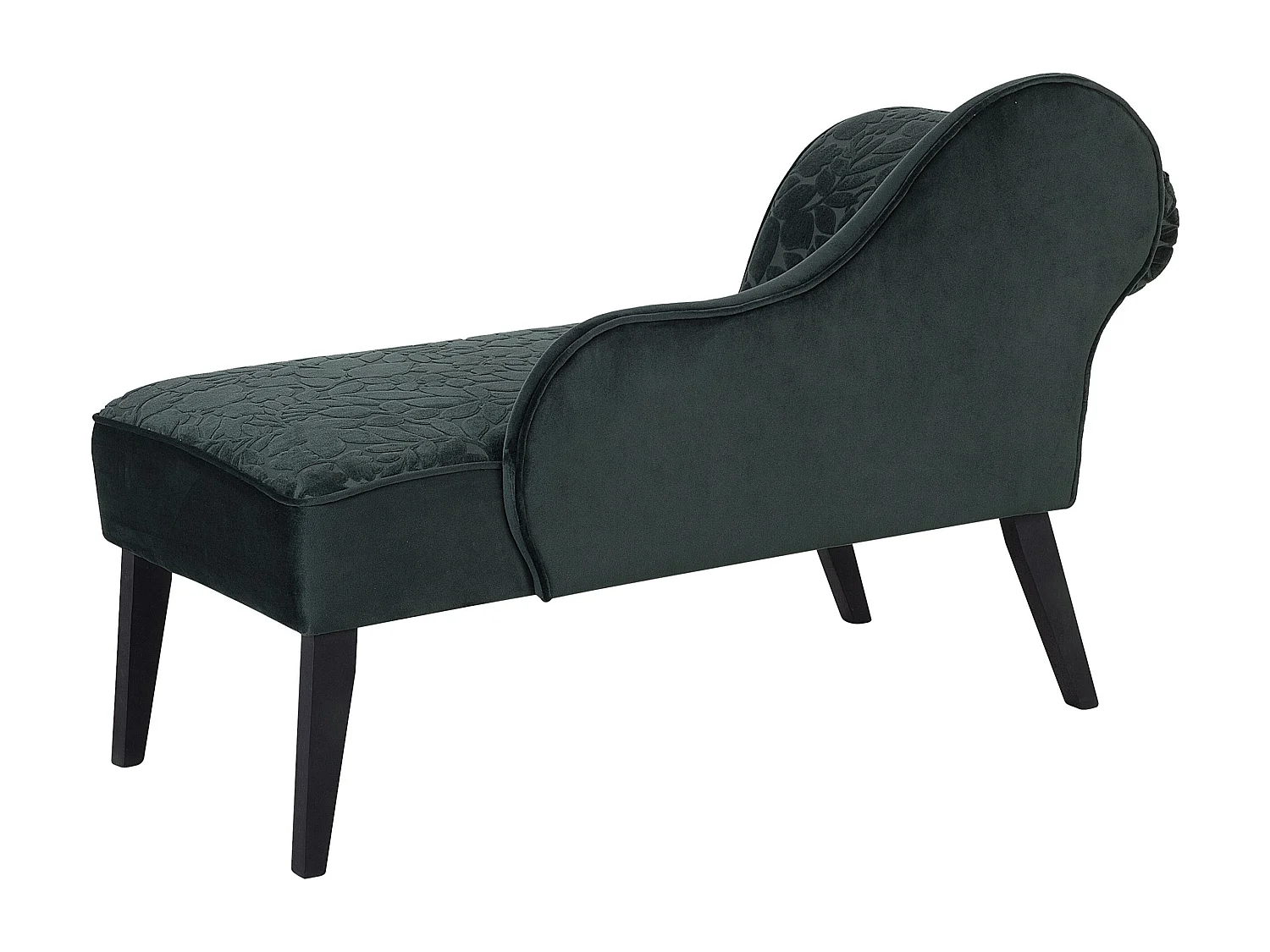 Linkszijdige chaise longue BIARRITZ Fluweel Donkergroen