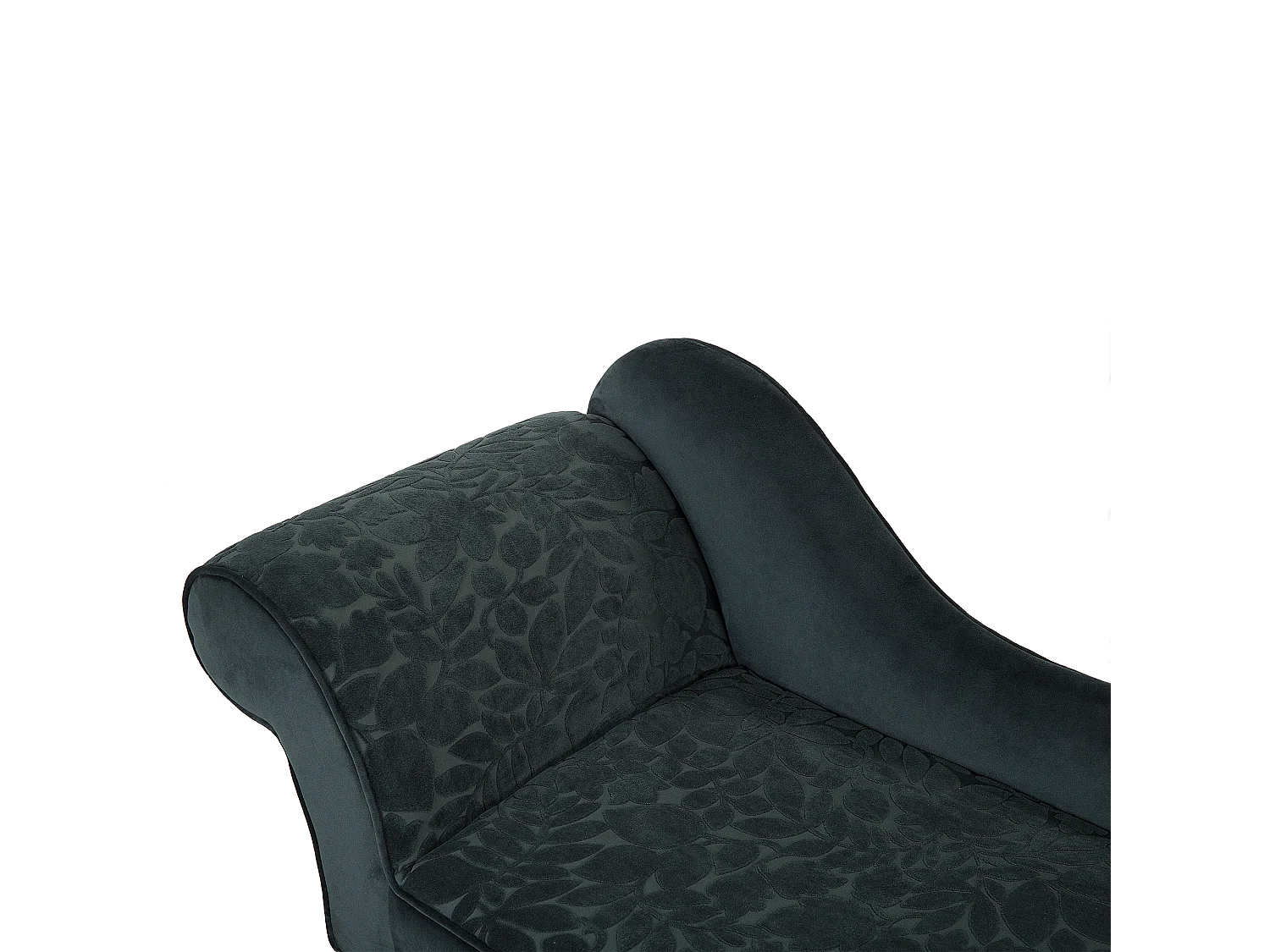 Linkszijdige chaise longue BIARRITZ Fluweel Donkergroen