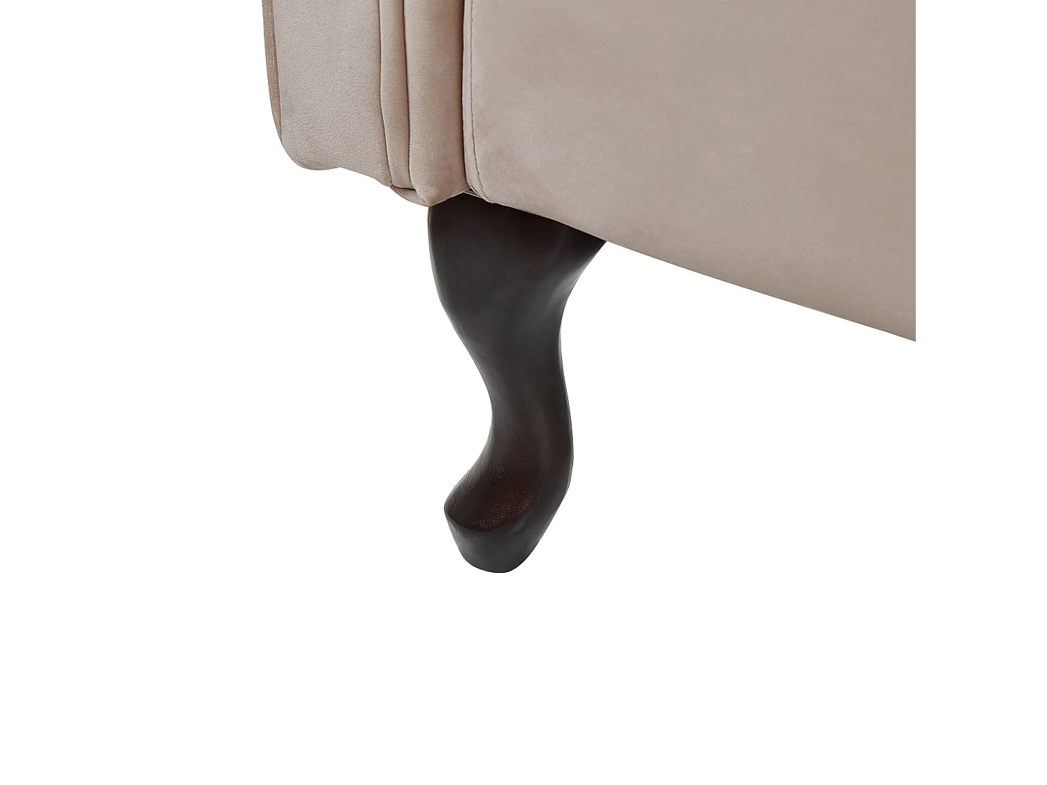 Rechtszijdige chaise longue LATTES Fluweel Beige