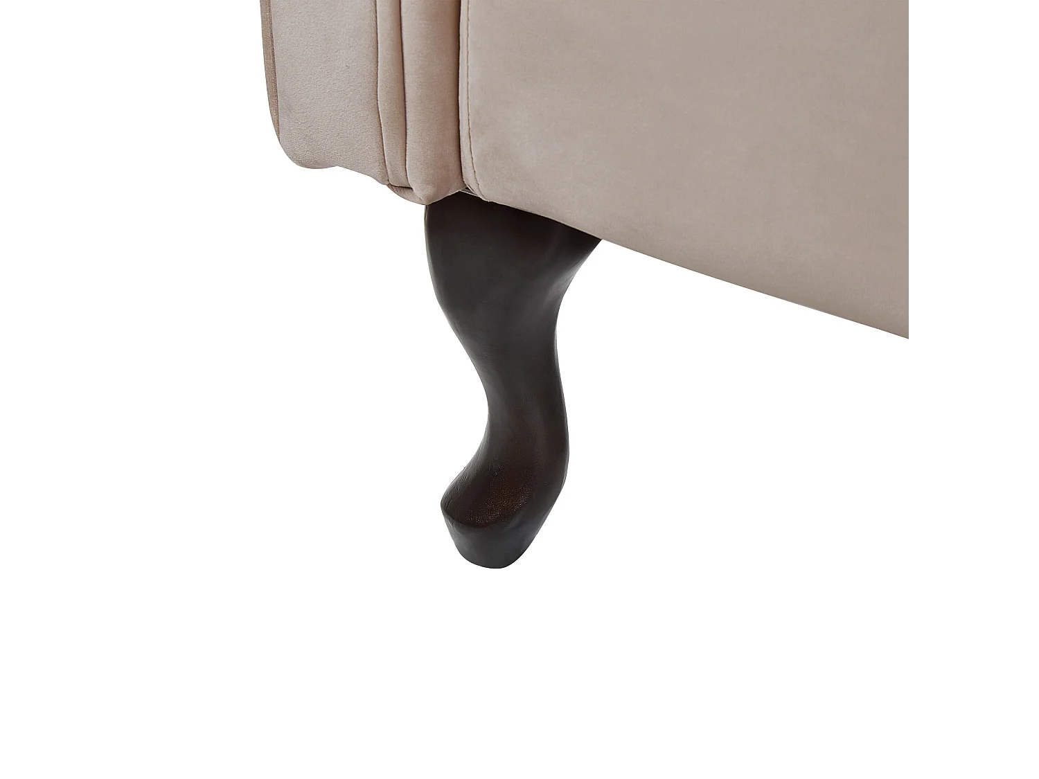 Rechtszijdige chaise longue LATTES Fluweel Beige