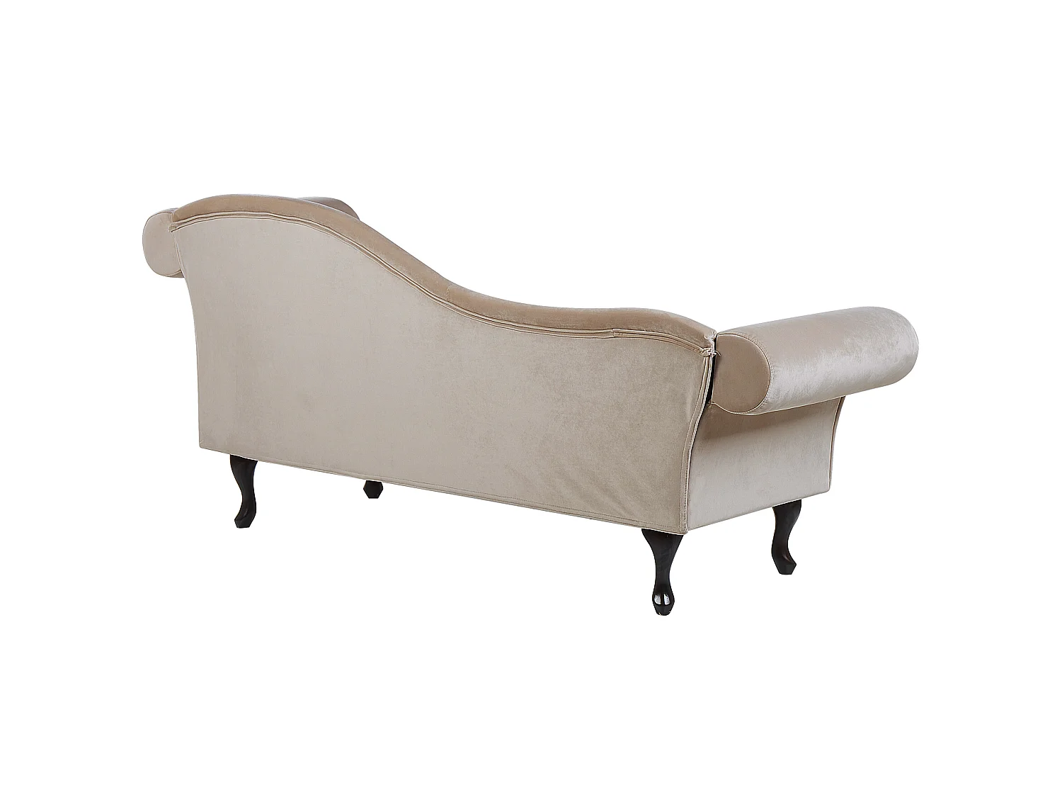 Chaise longue côté droit LATTES Velours Beige