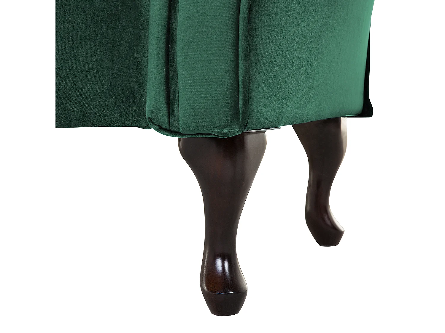 Chaise longue côté droit LATTES Velours Vert foncé